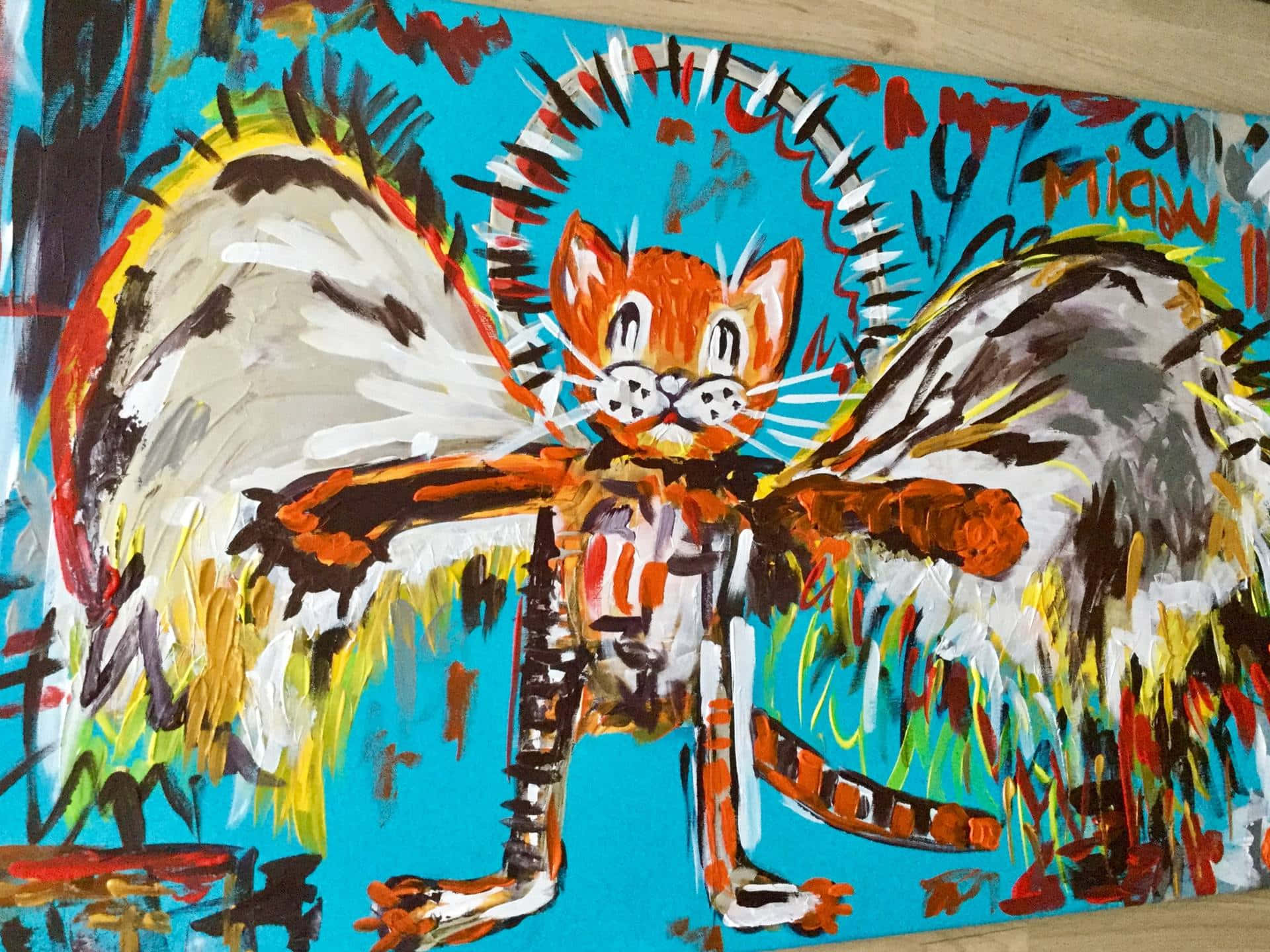 Fallen Angel By Jean Michel Basquiat Background