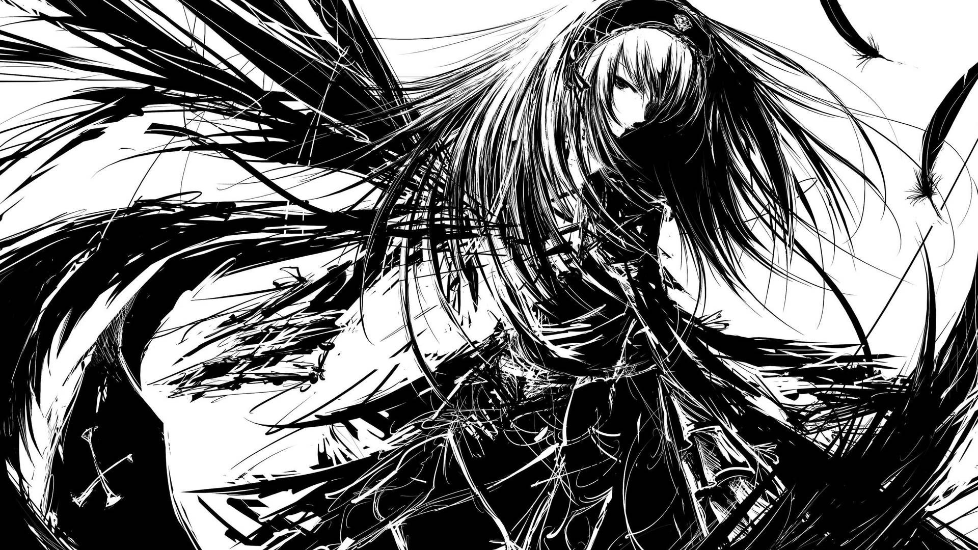 Fallen Angel Edgy Anime Pfp Background
