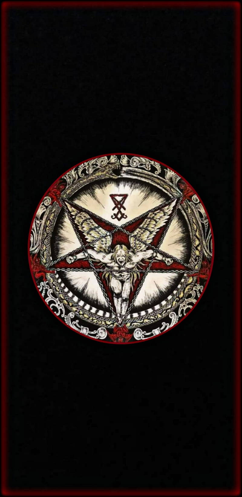 Fallen Angel Pentagram Background