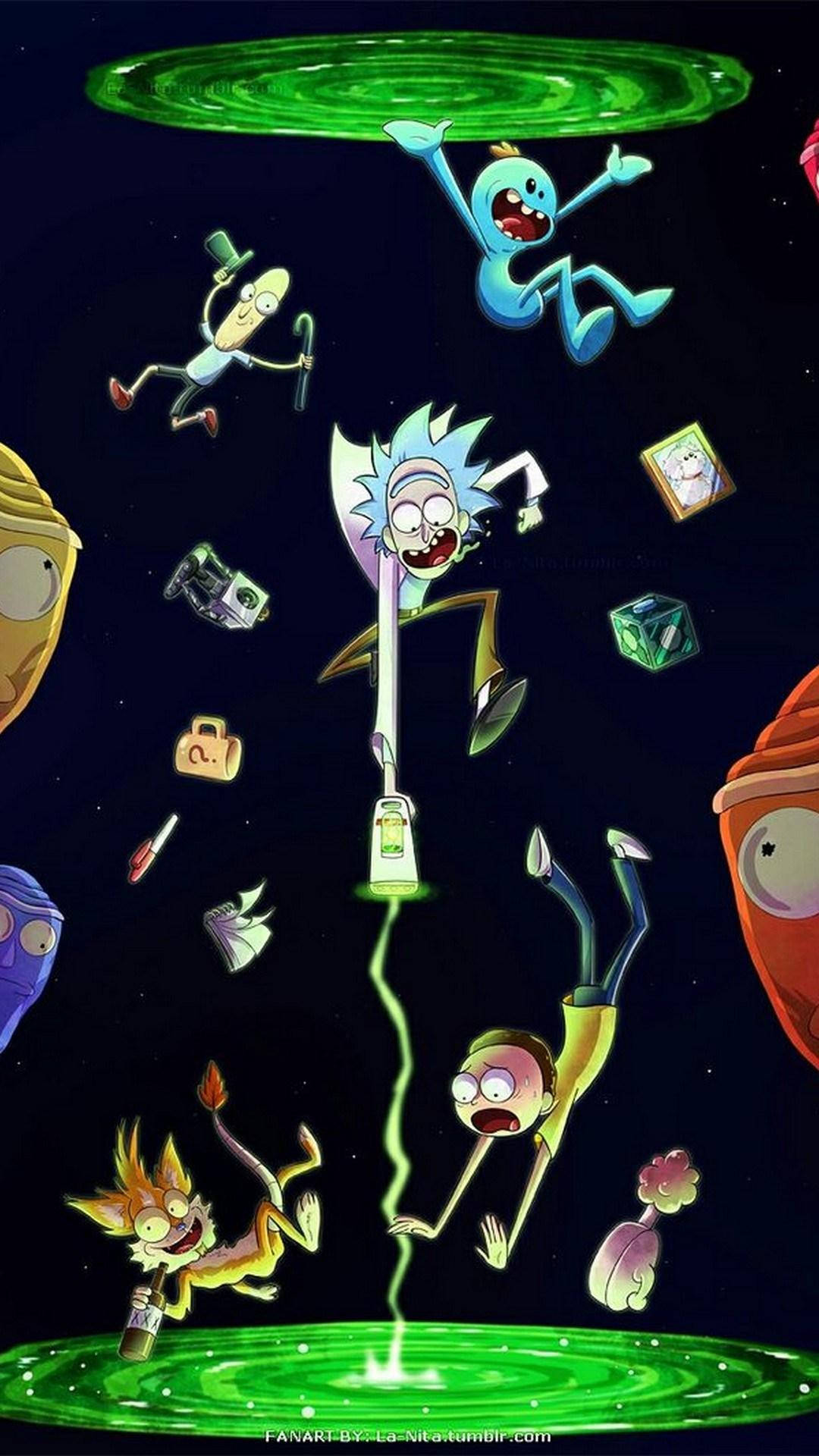 Falling-off Rick And Morty Iphone