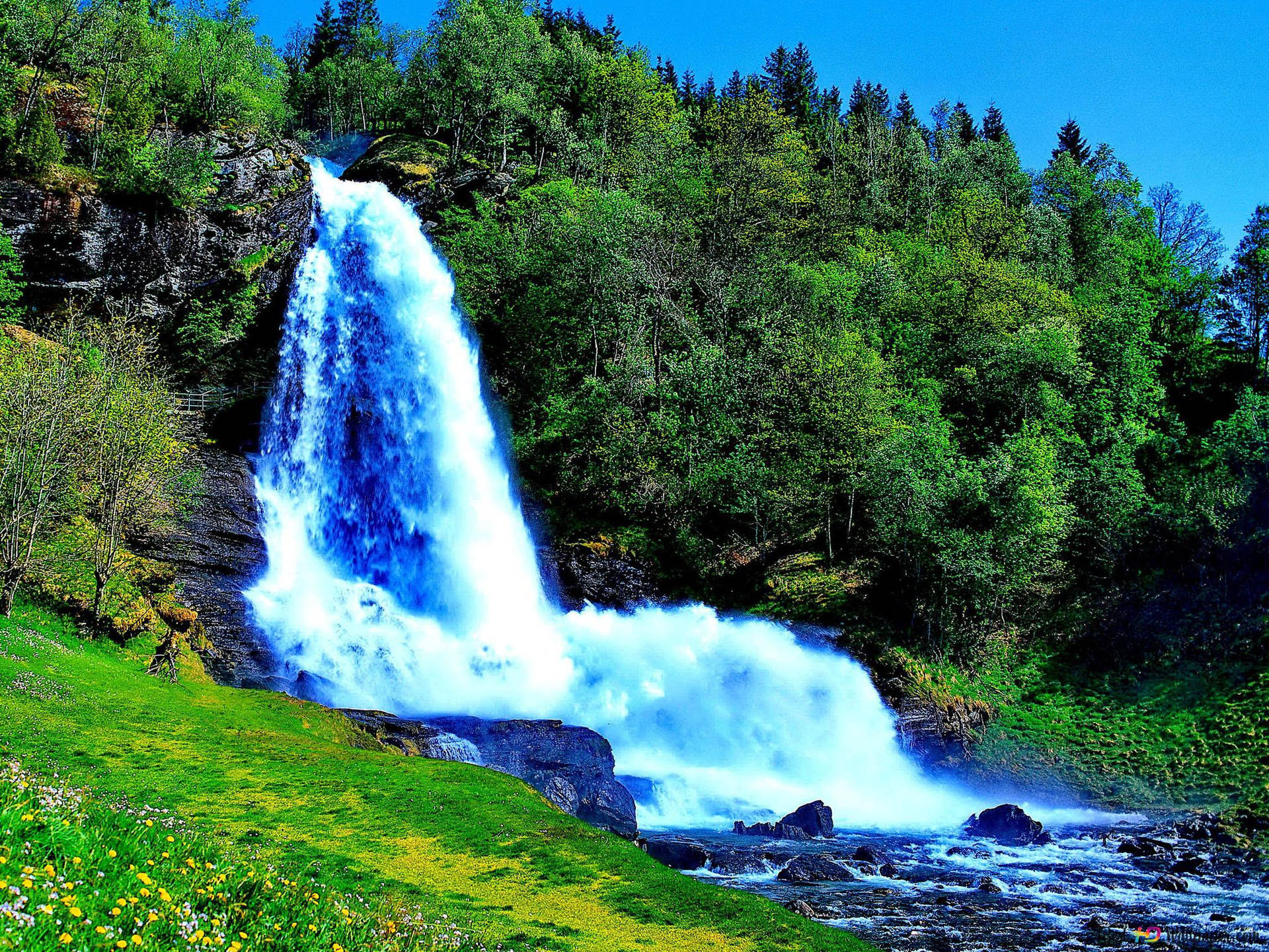 Falling Water Impact Hd Background