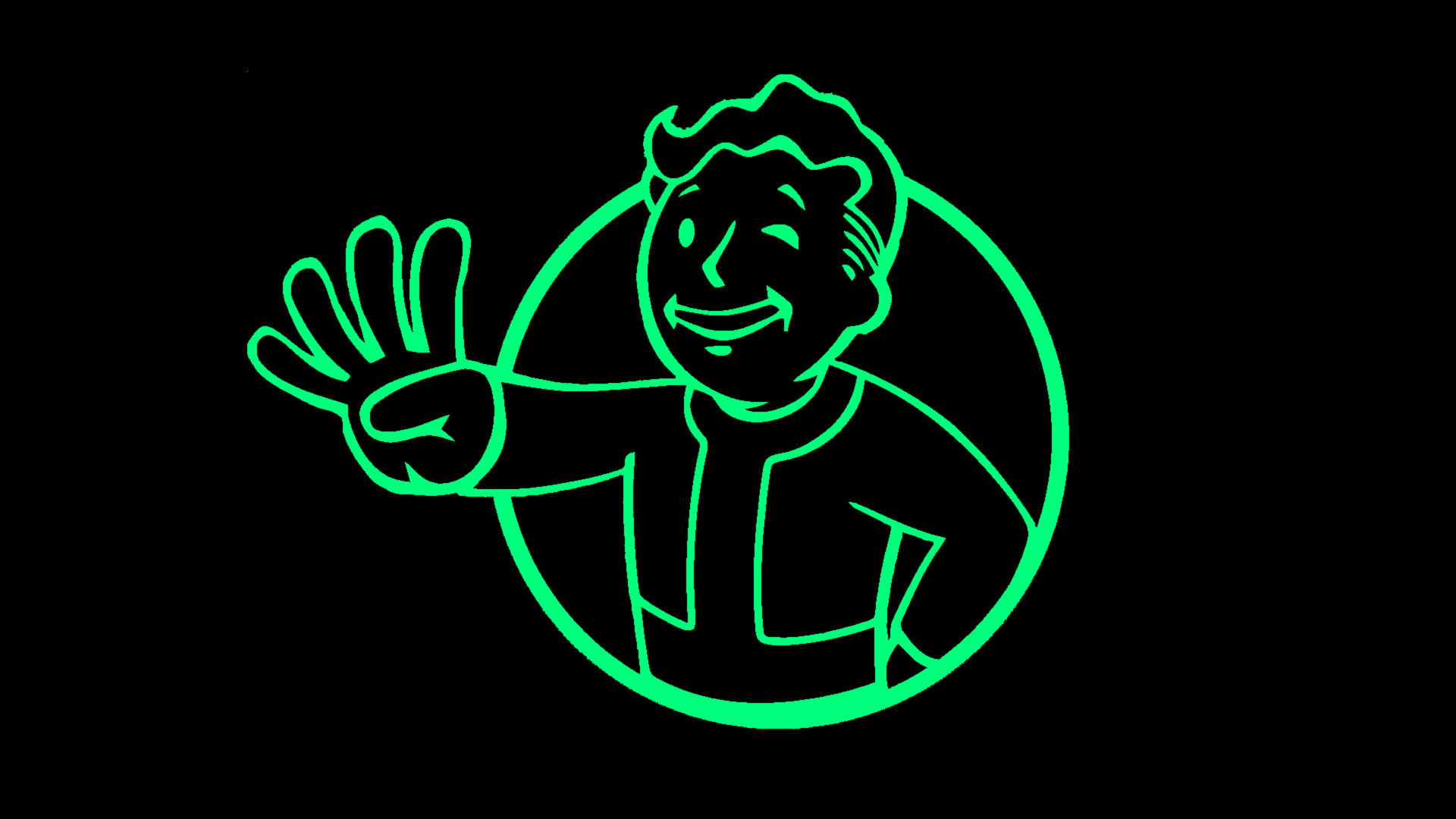 Fallout 4 4k Vault Boy Green Background