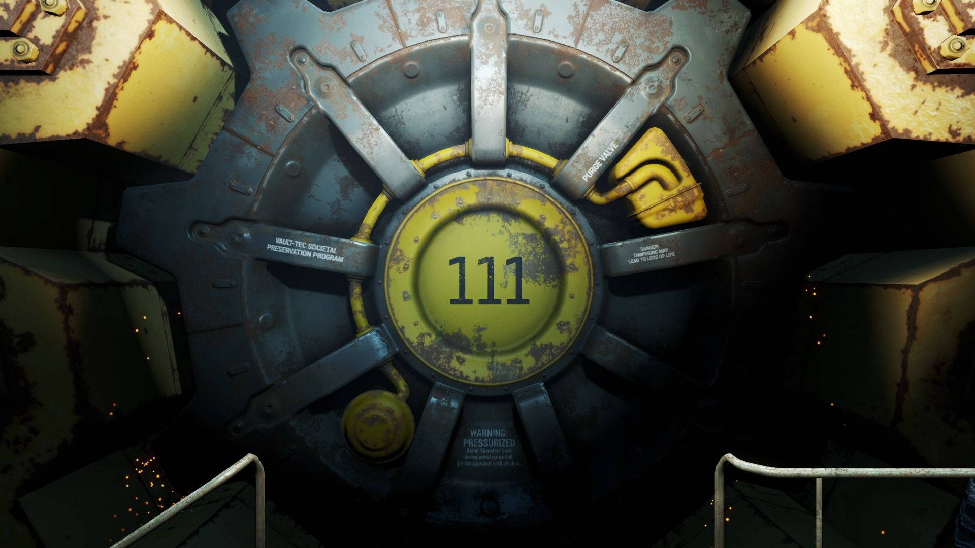 Fallout 4 Vault 111 Door Background