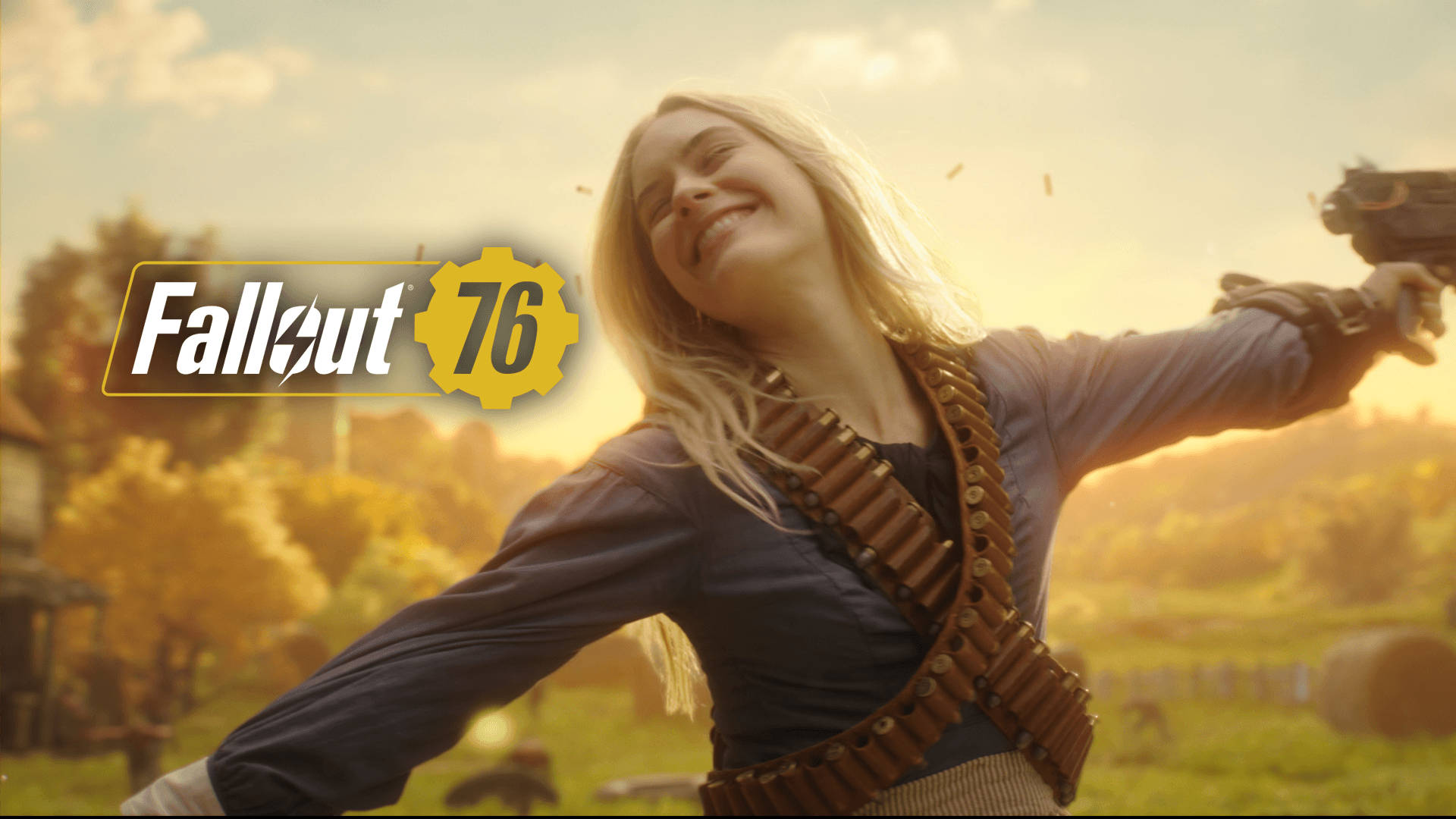 Fallout 76 Happy Woman Game Poster Background