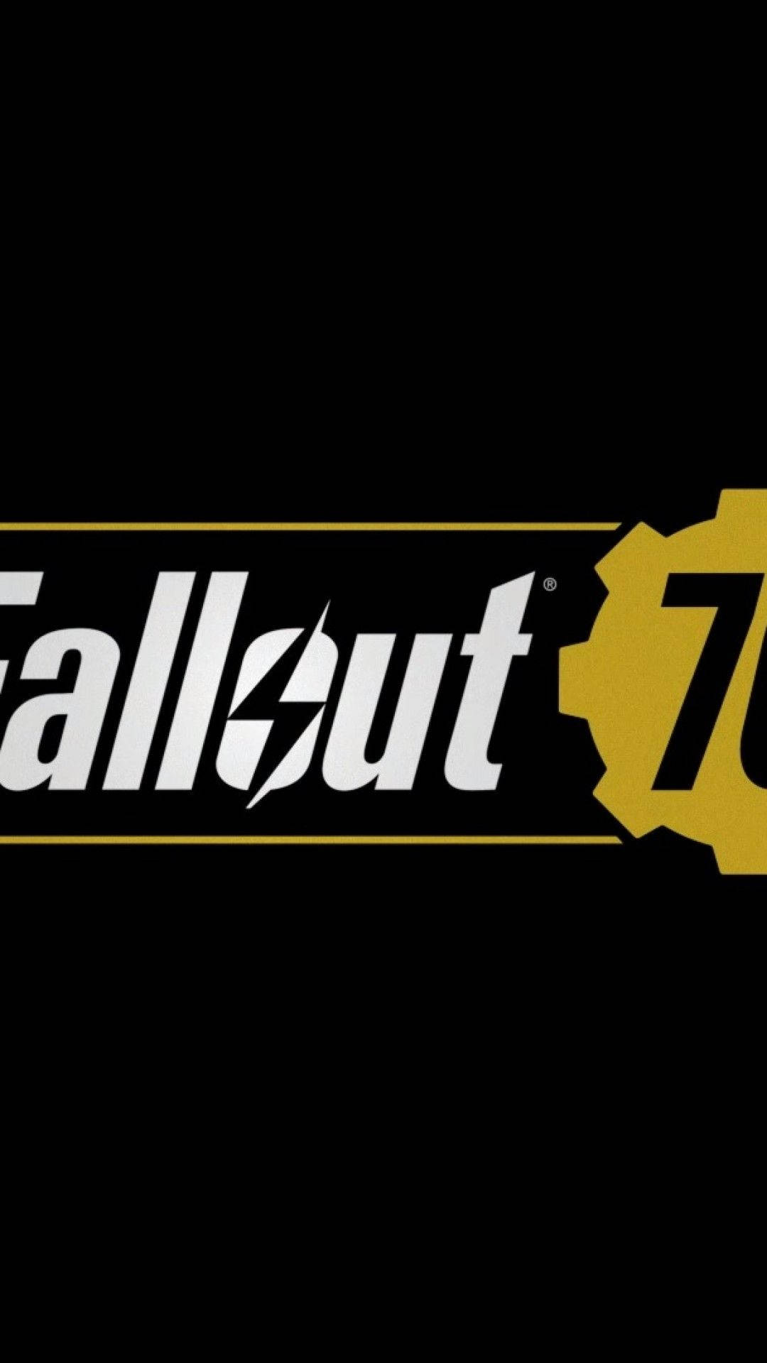 Fallout 76 Logo In Black Background
