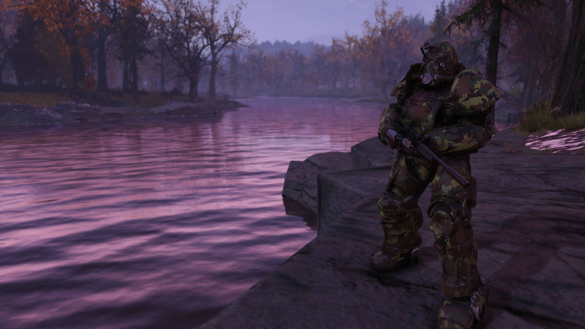 Fallout 76 Power Armor River Background