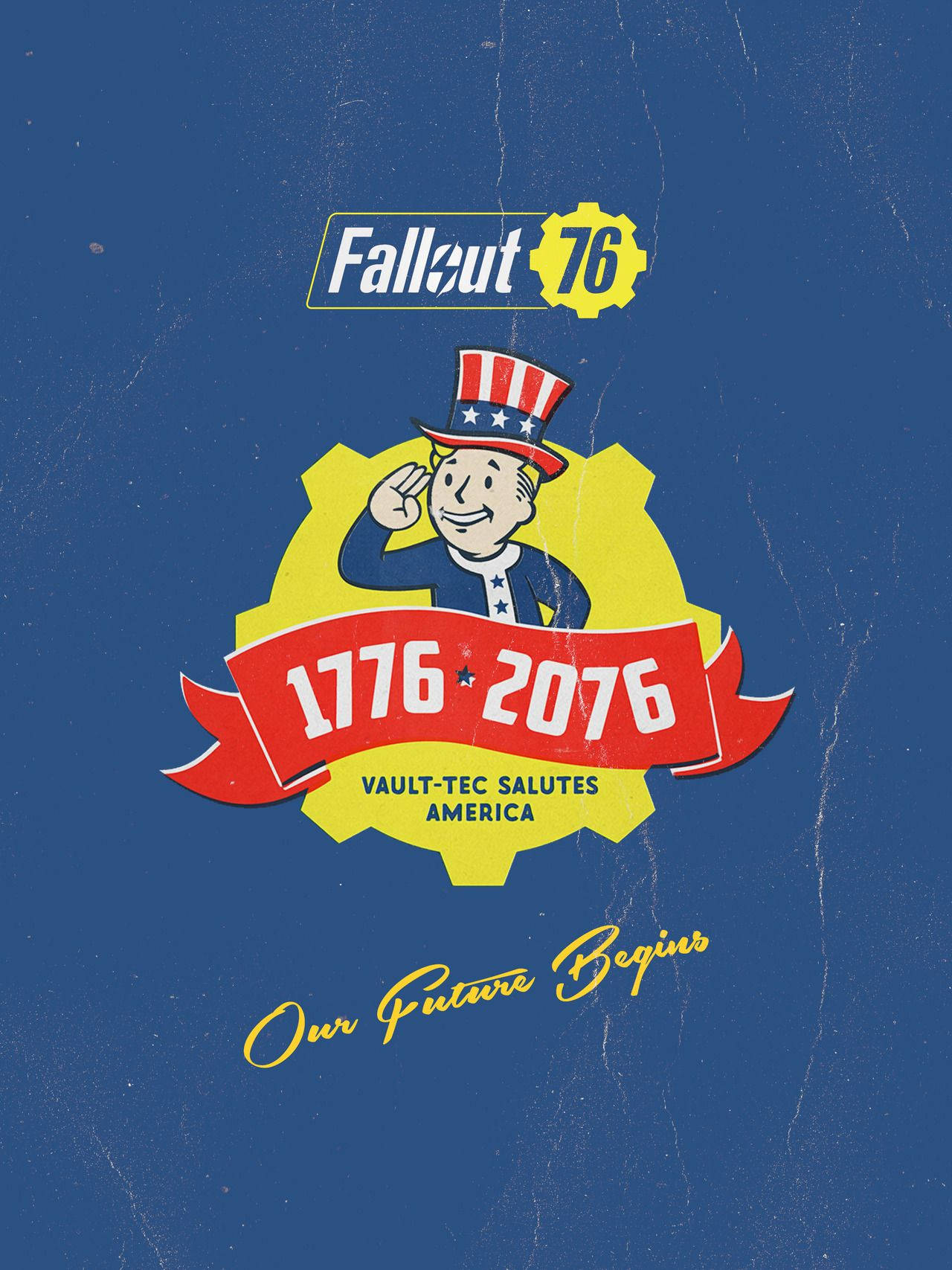 Fallout 76 Vault Boy Campaign Poster Background
