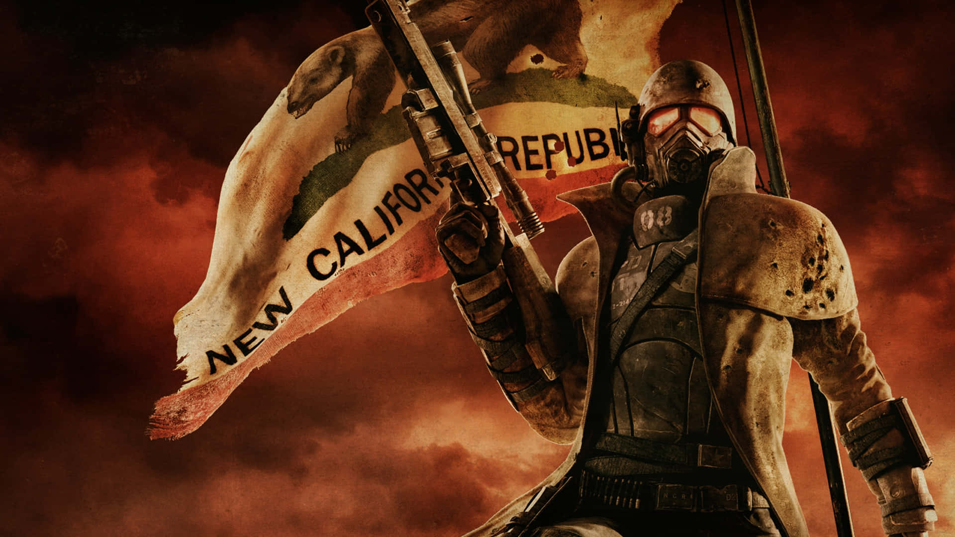 Fallout_ New_ California_ Republic_ Flag_ Bearer Background