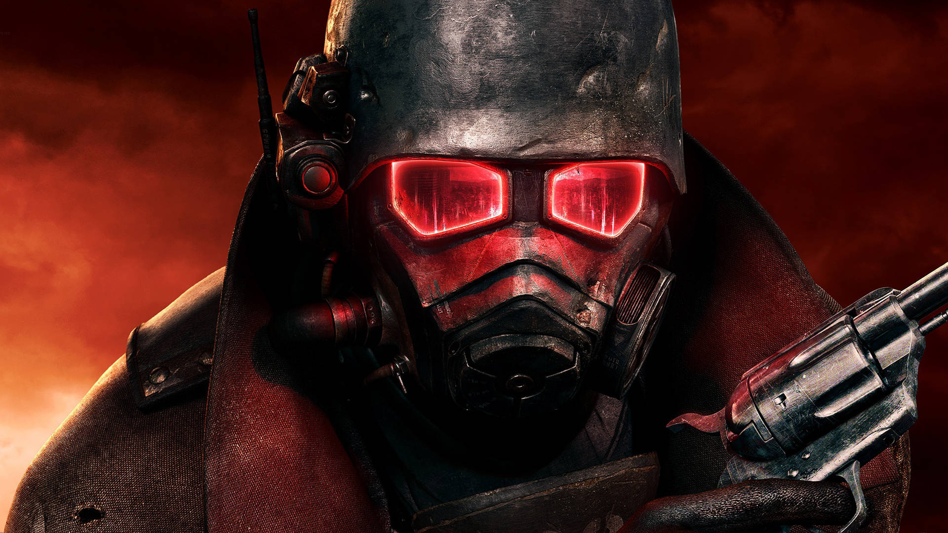 Fallout New Vegas Courier Red Eyes Background