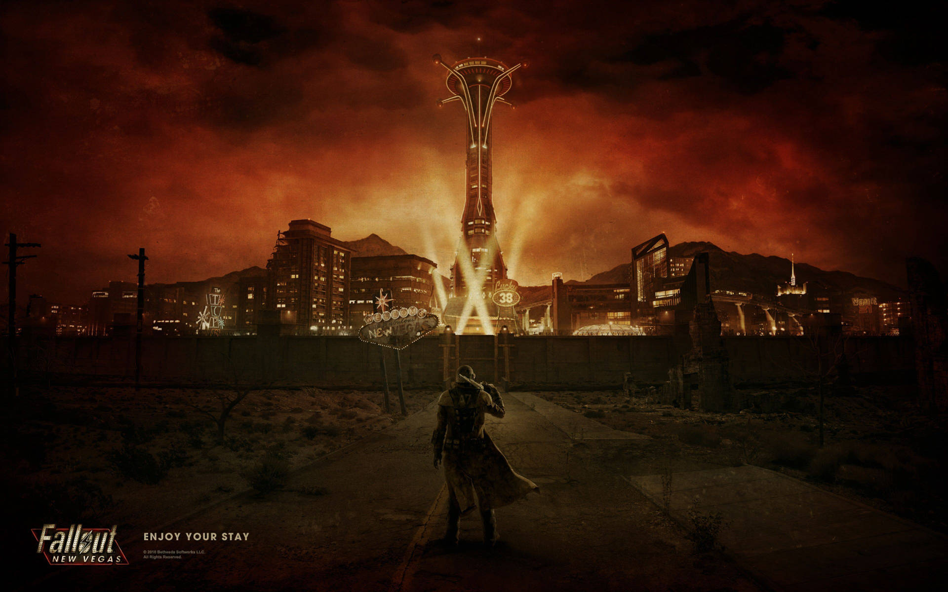 Fallout New Vegas Title Cover Background