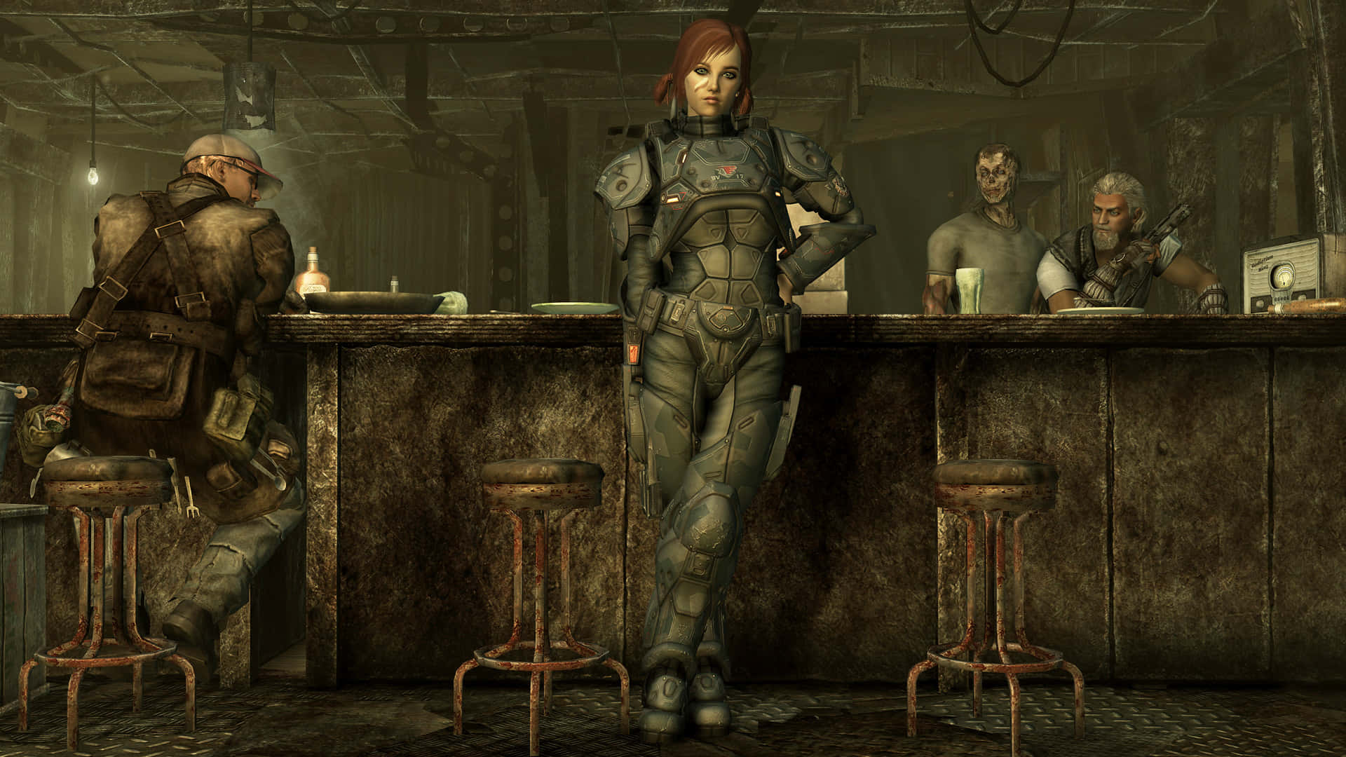 Fallout Post Apocalyptic Bar Scene Background