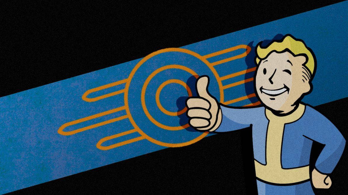 Fallout Vault Boy Logo Background
