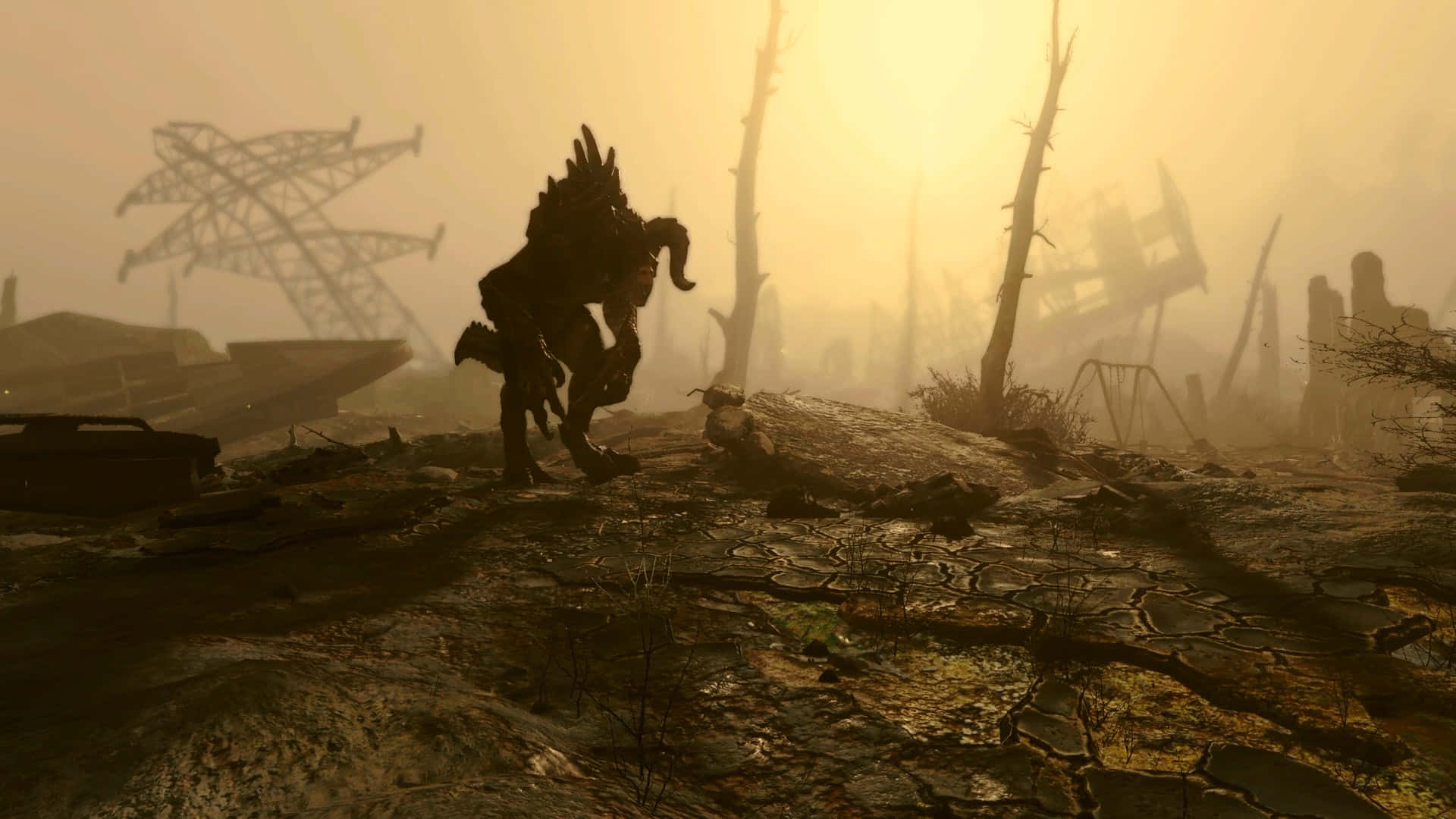 Fallout_ Wasteland_ Creature_ Silhouette Background