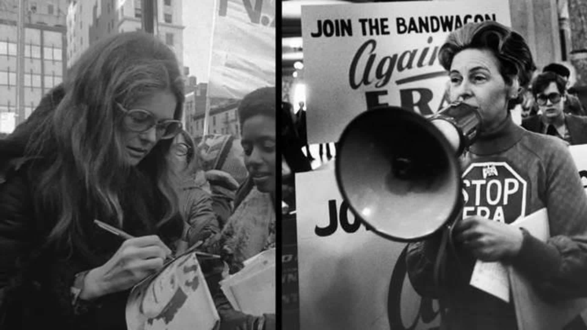 Famed Conservative Activist Phyllis Schlafly, Passionately Voicing Her Beliefs Through A Megaphone