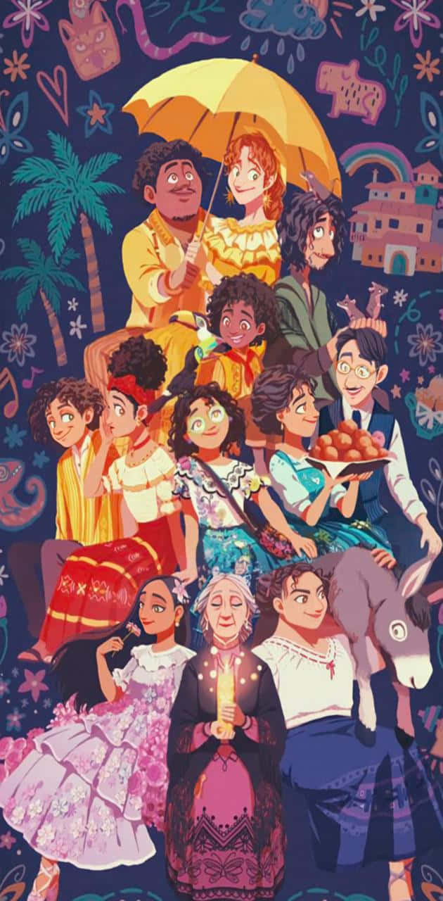 Familiar Disney Characters From Encanto Background