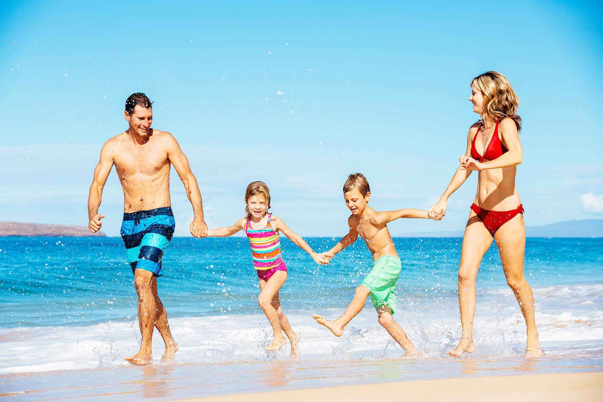 Family Beach Vacation Background