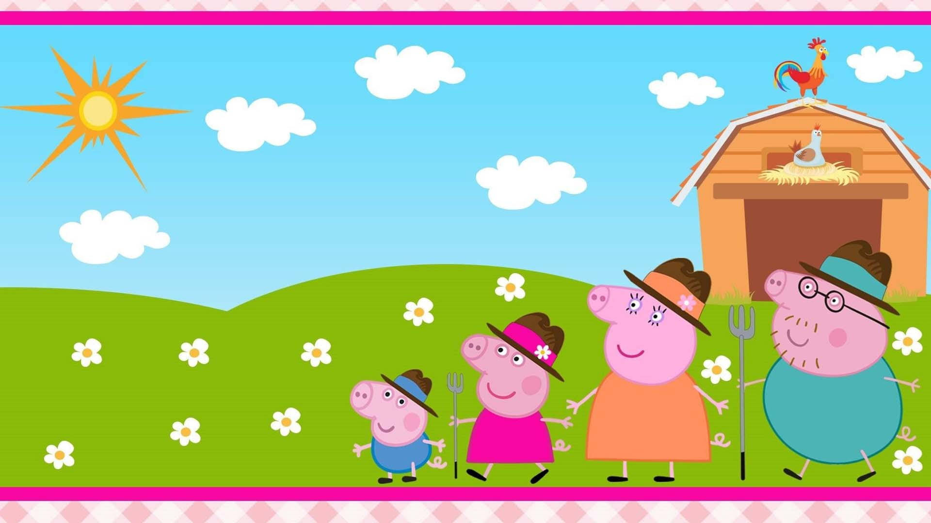 Family Day Peppa Pig Ipad Background
