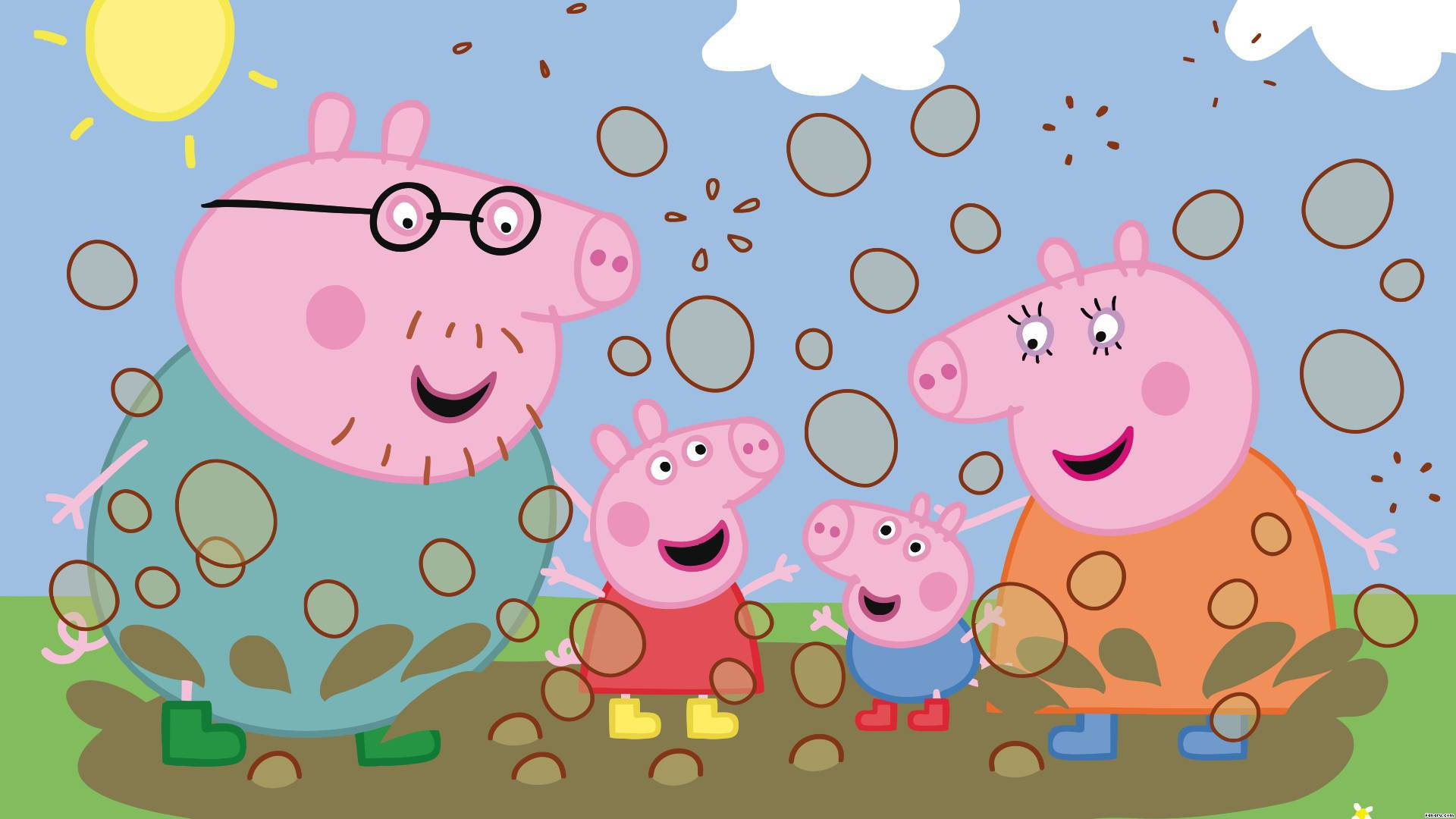 Family Fun With Peppa Pig Tablet Background
