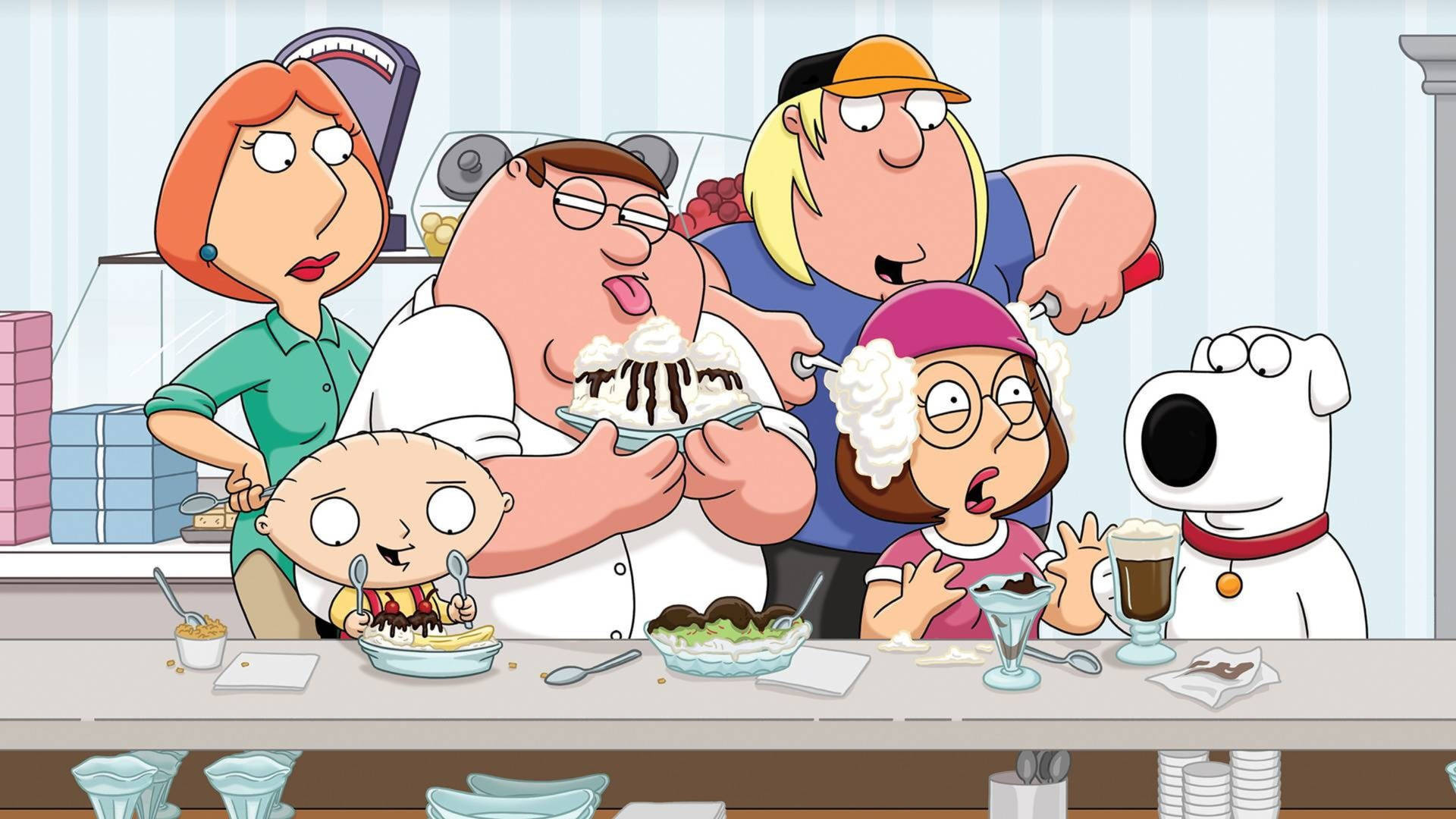 Family Guy Peter's Family Eats Desserts Background