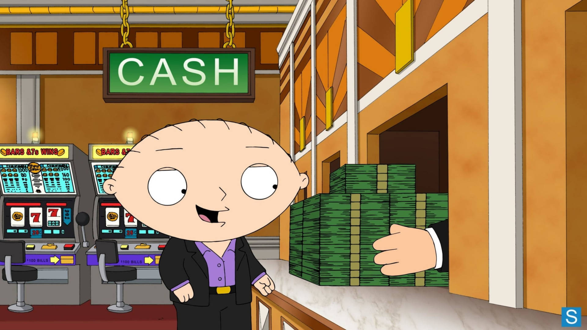 Family Guy Stewie In Casino Background