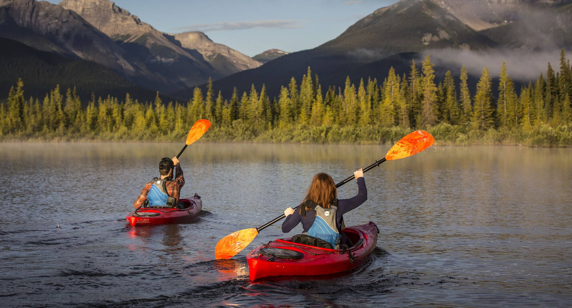 Family Kayaking Activity Background