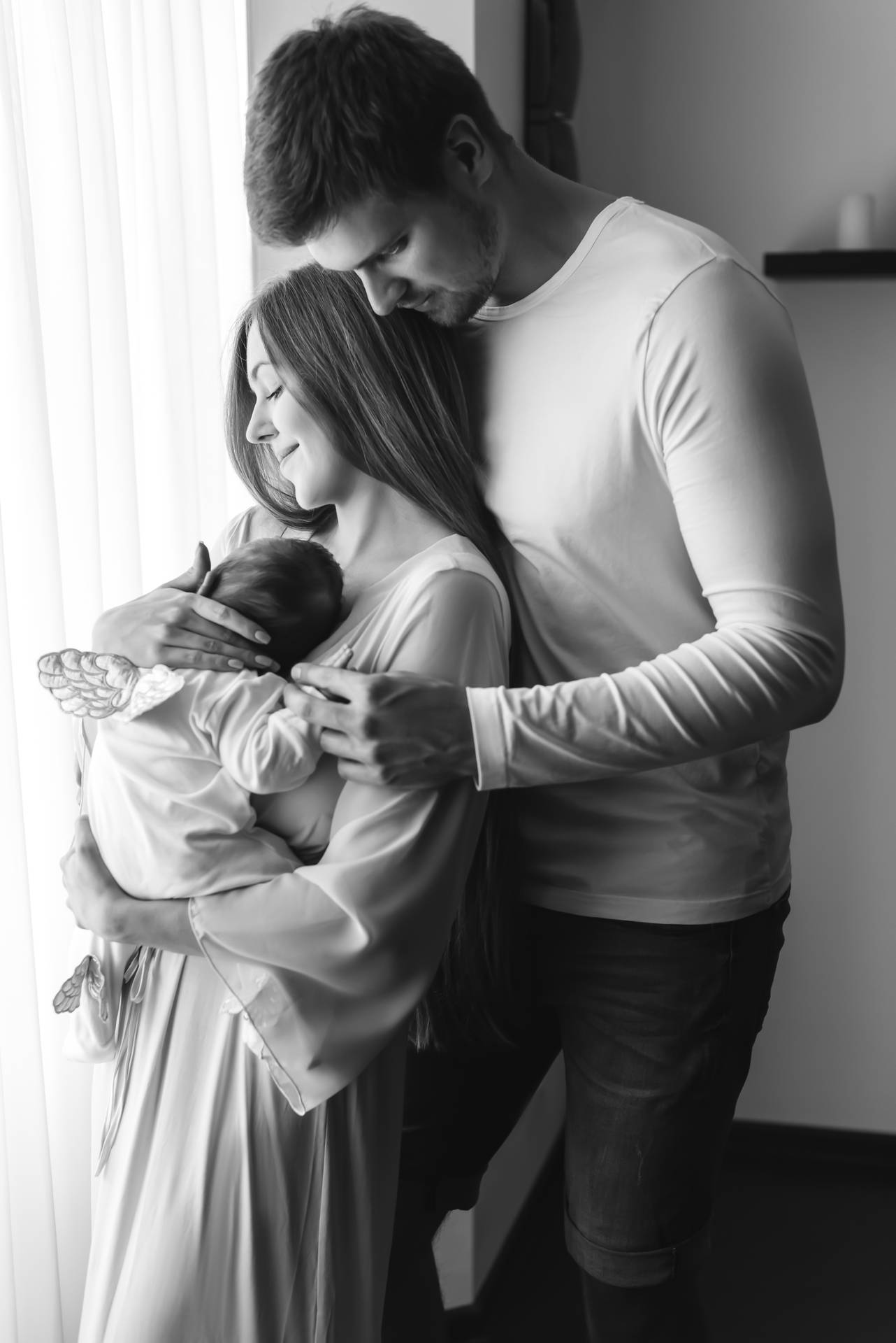 Family Postnatal Photoshoot Background