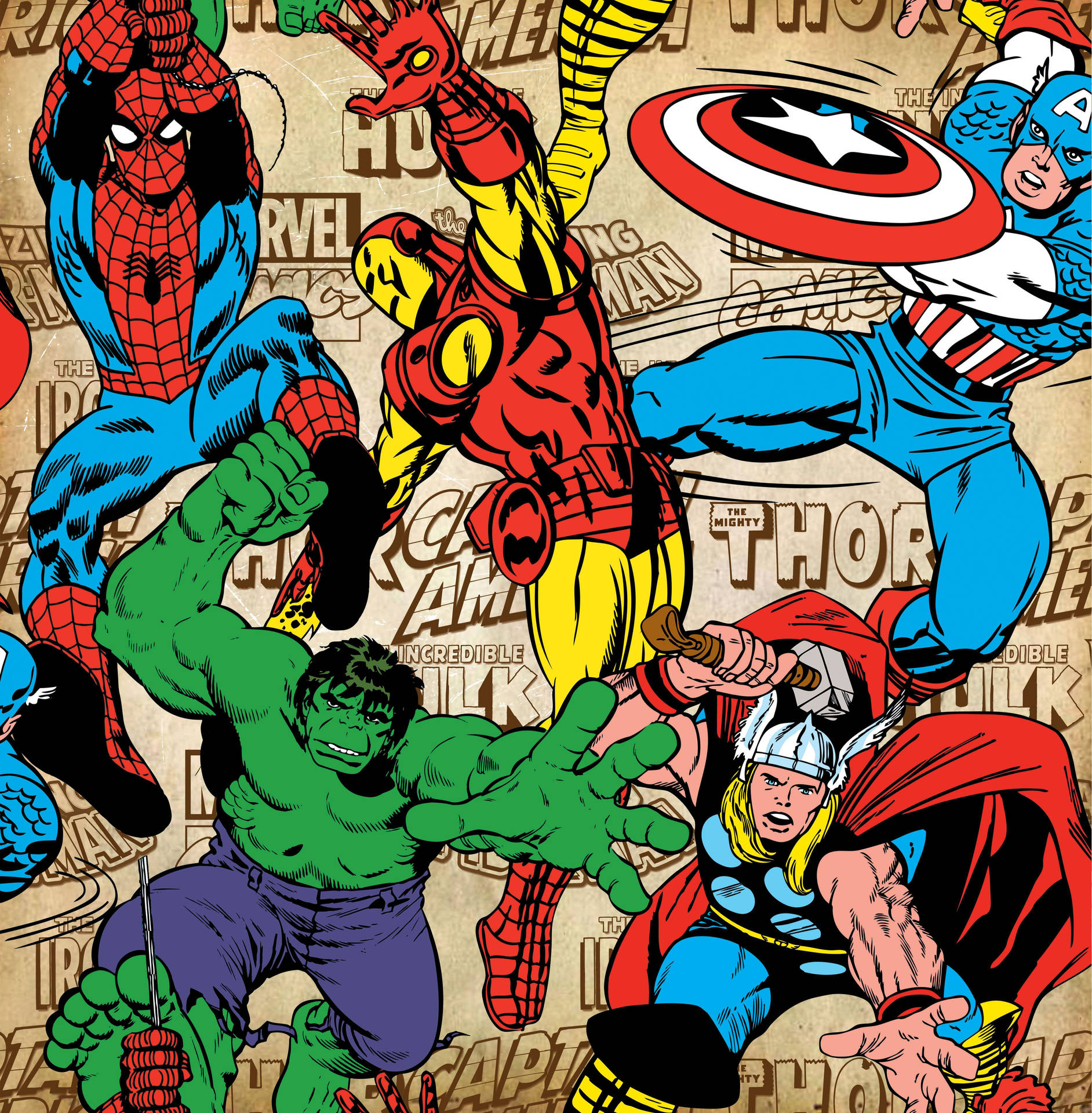 Famous Characters Comic Book Background