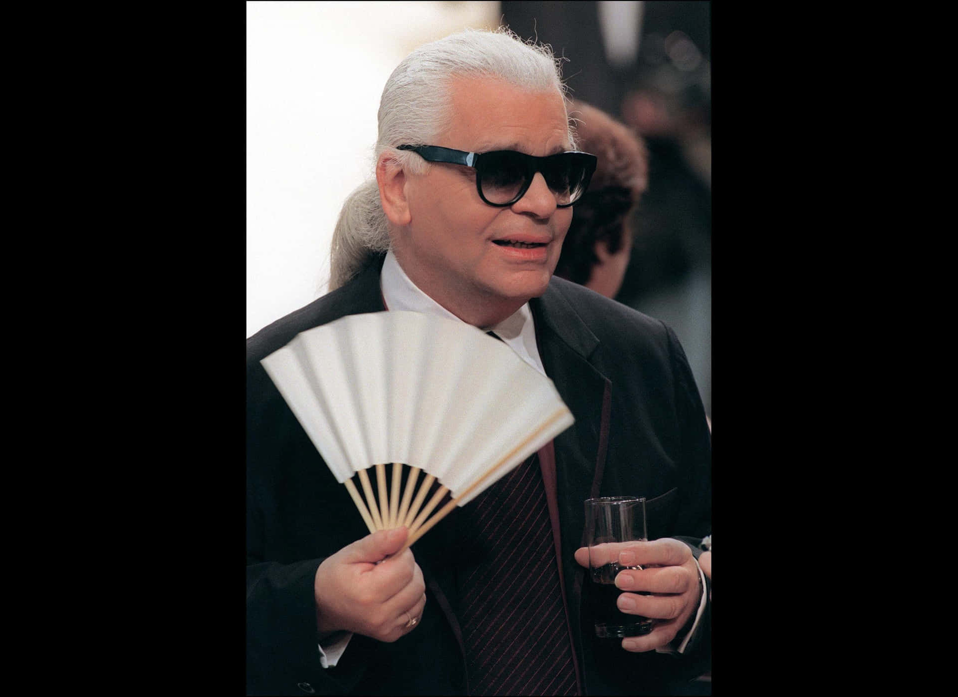 Famous Fashion Designer & Photographer Karl Lagerfeld Background