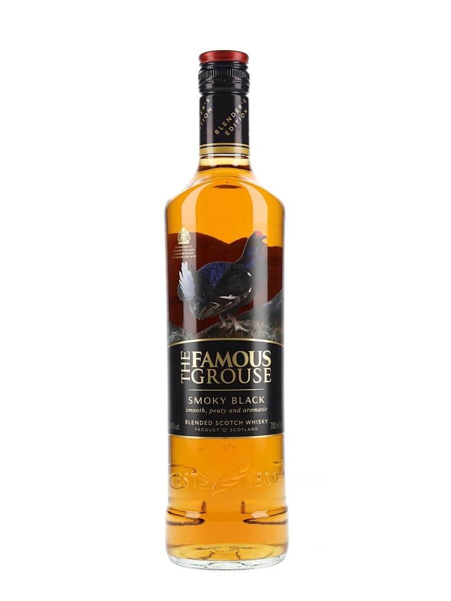 Famous Grouse Scotch Smoky Black Background