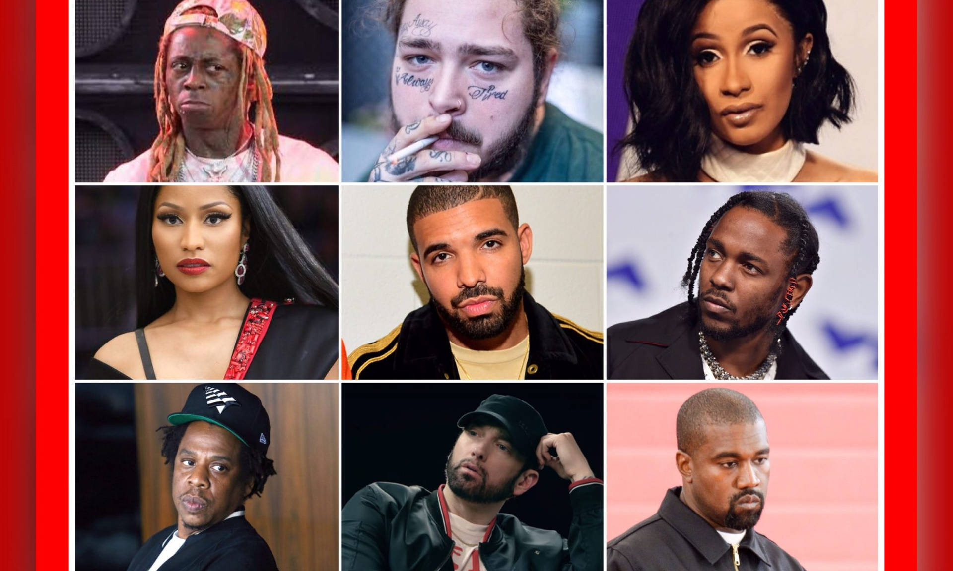 Famous Hip Hop Artists Background