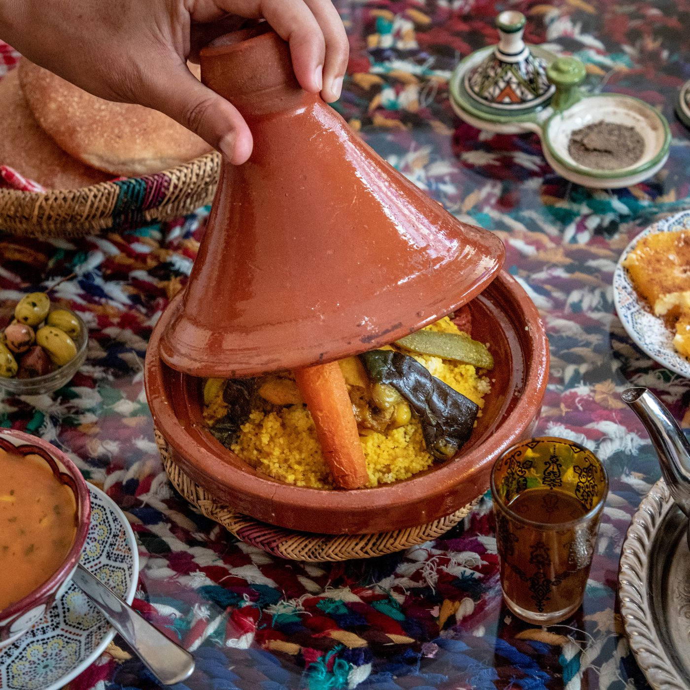 Famous Moroccan Dish Tajine Background