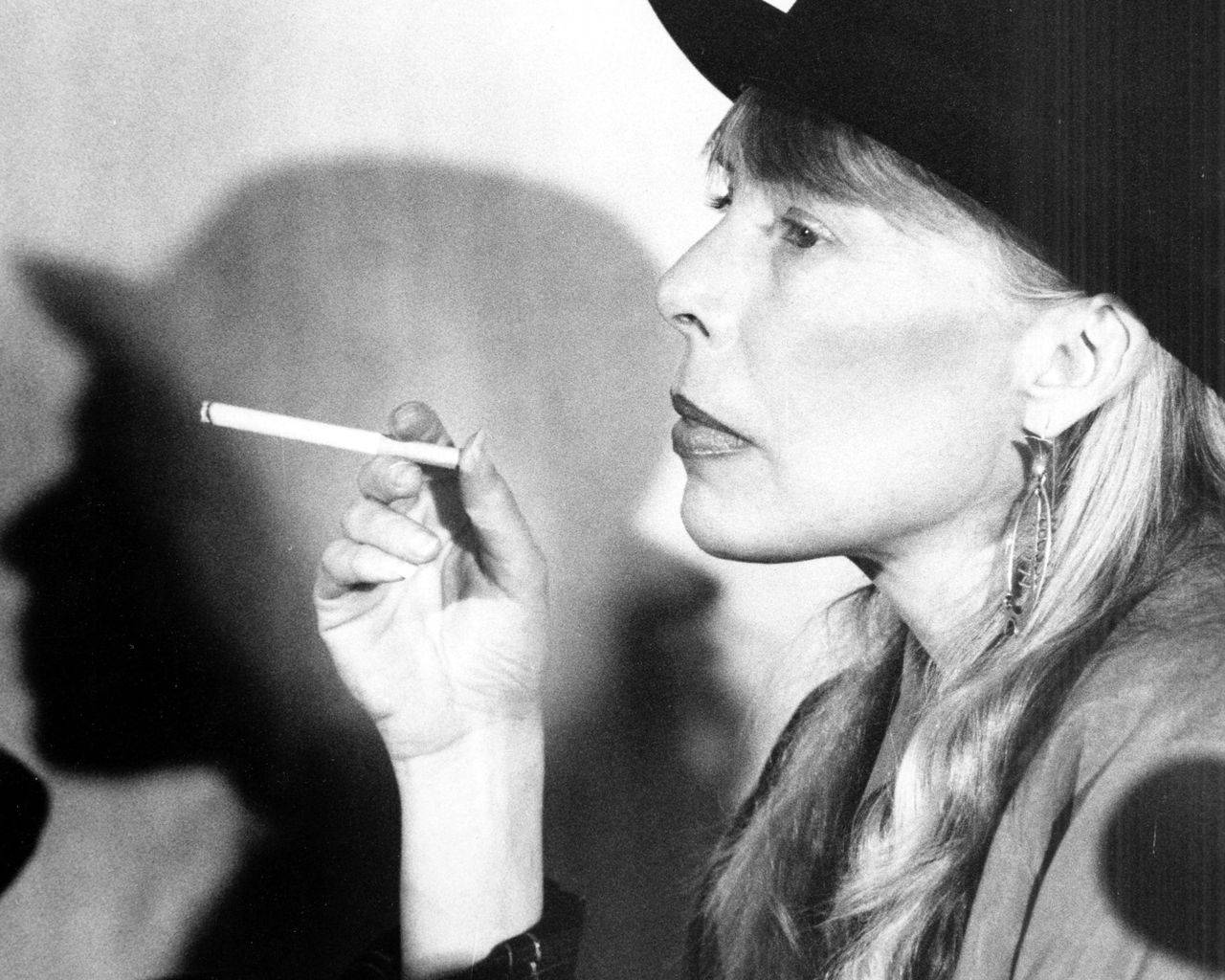 Famous Singer Joni Mitchell Smoking