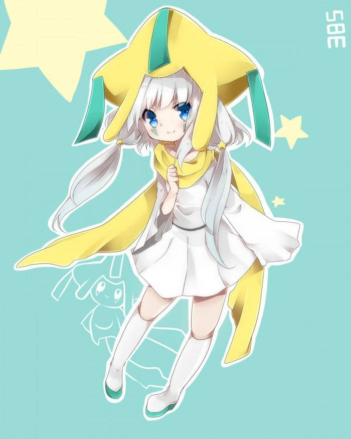 Fan Art Human Pokémon Jirachi Background