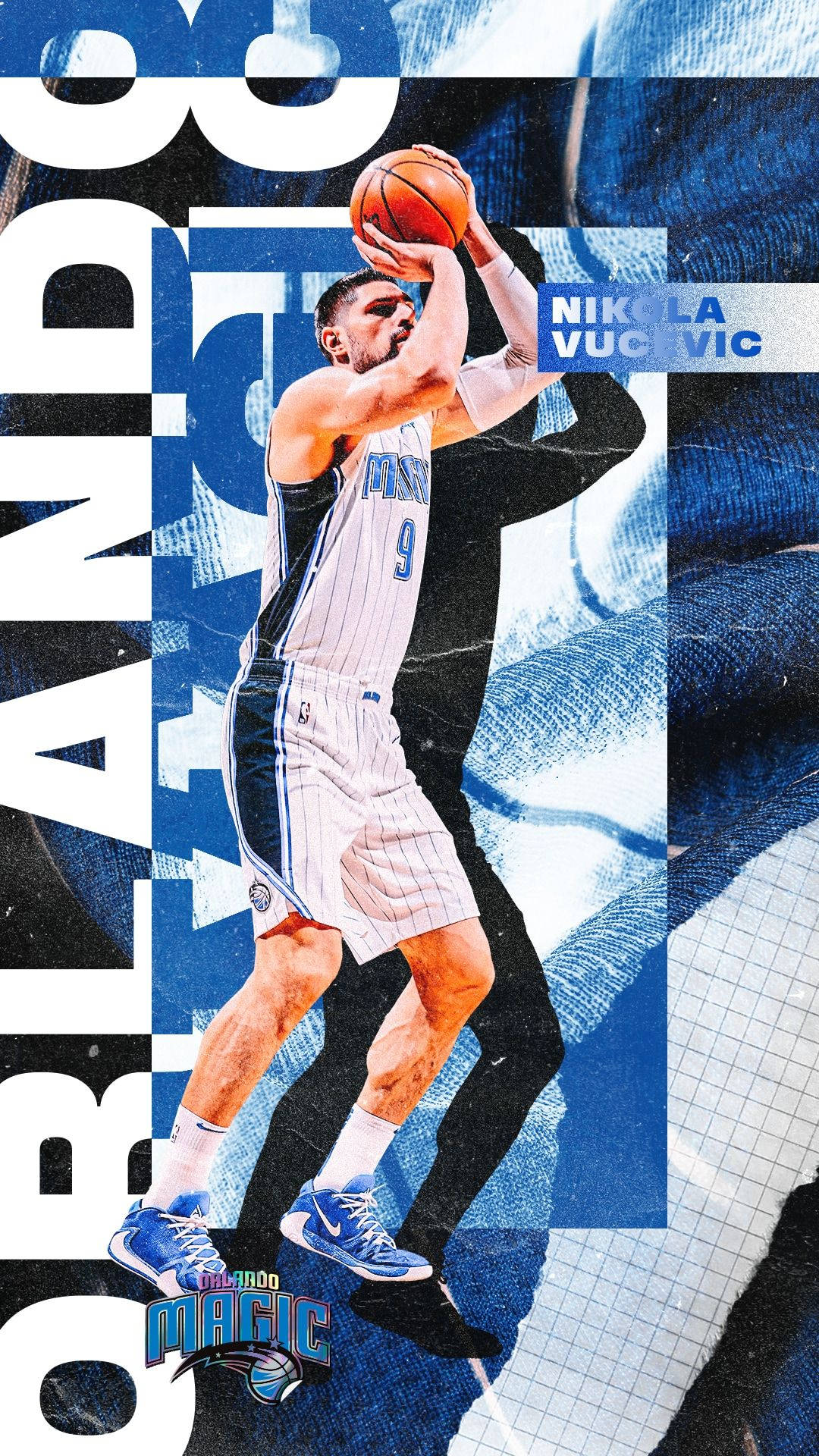 Fan Art Nikola Vucevic Orlando Magic Powerful Center Background