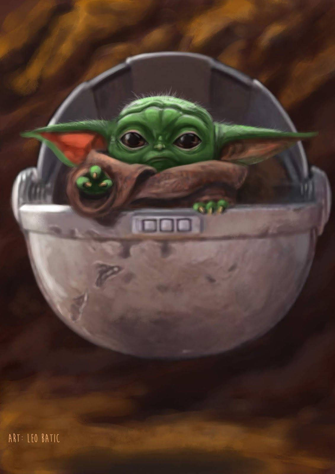 Fan Art Of Baby Yoda Background