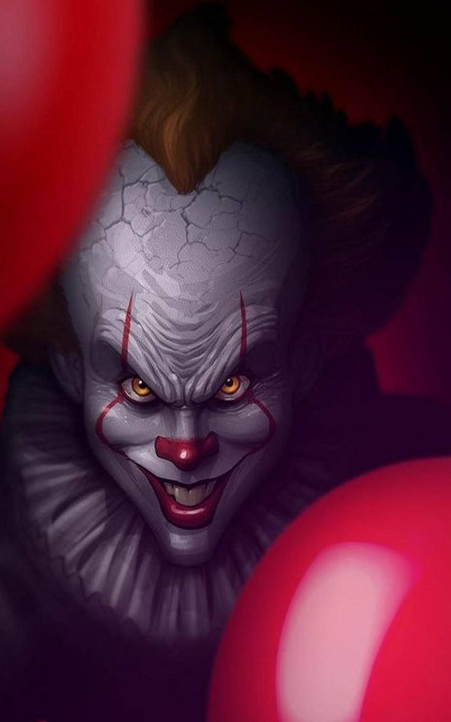 Fan Art Pennywise And Red Balloons