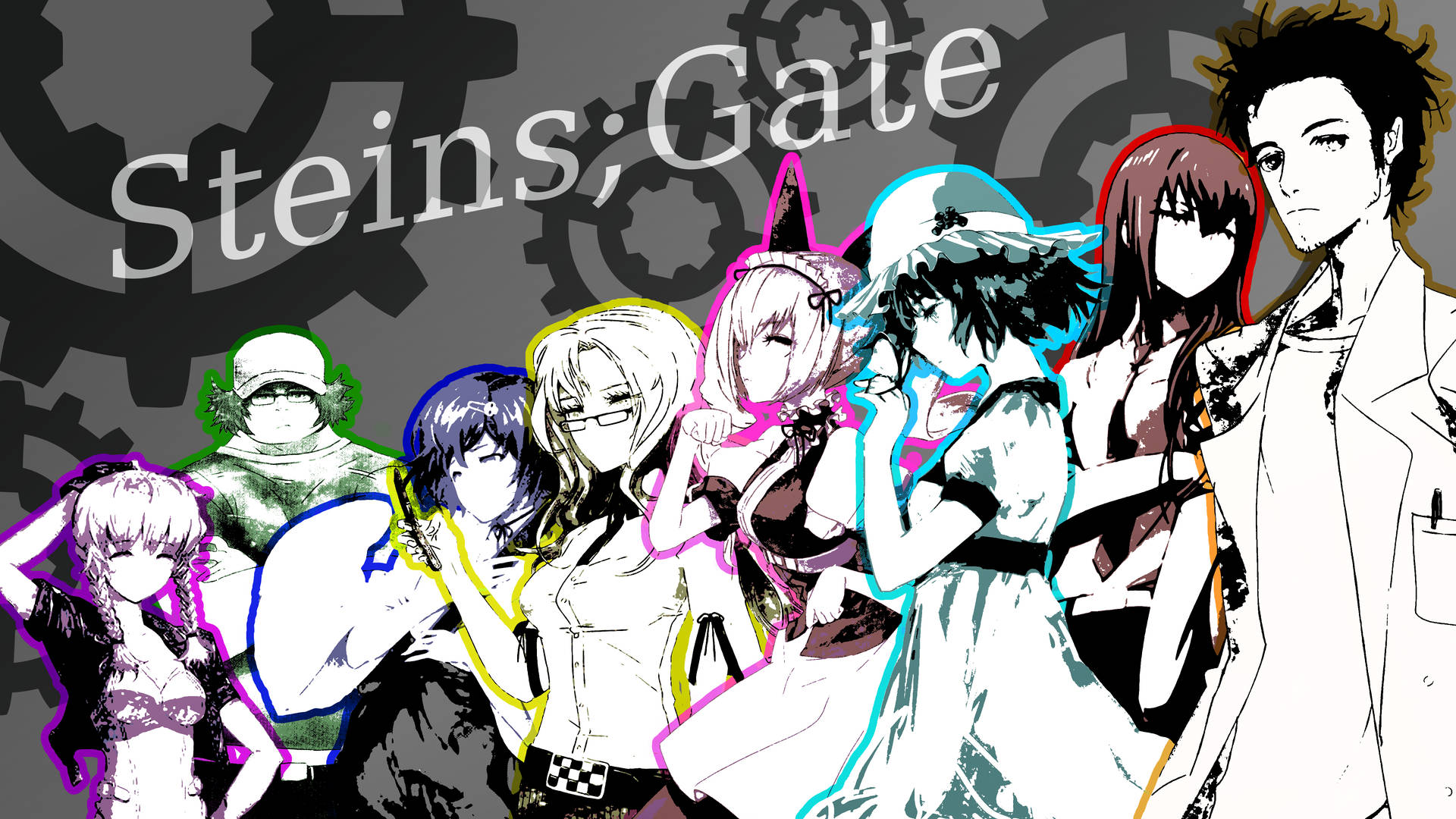Fan Art Steins Gate Characters Background