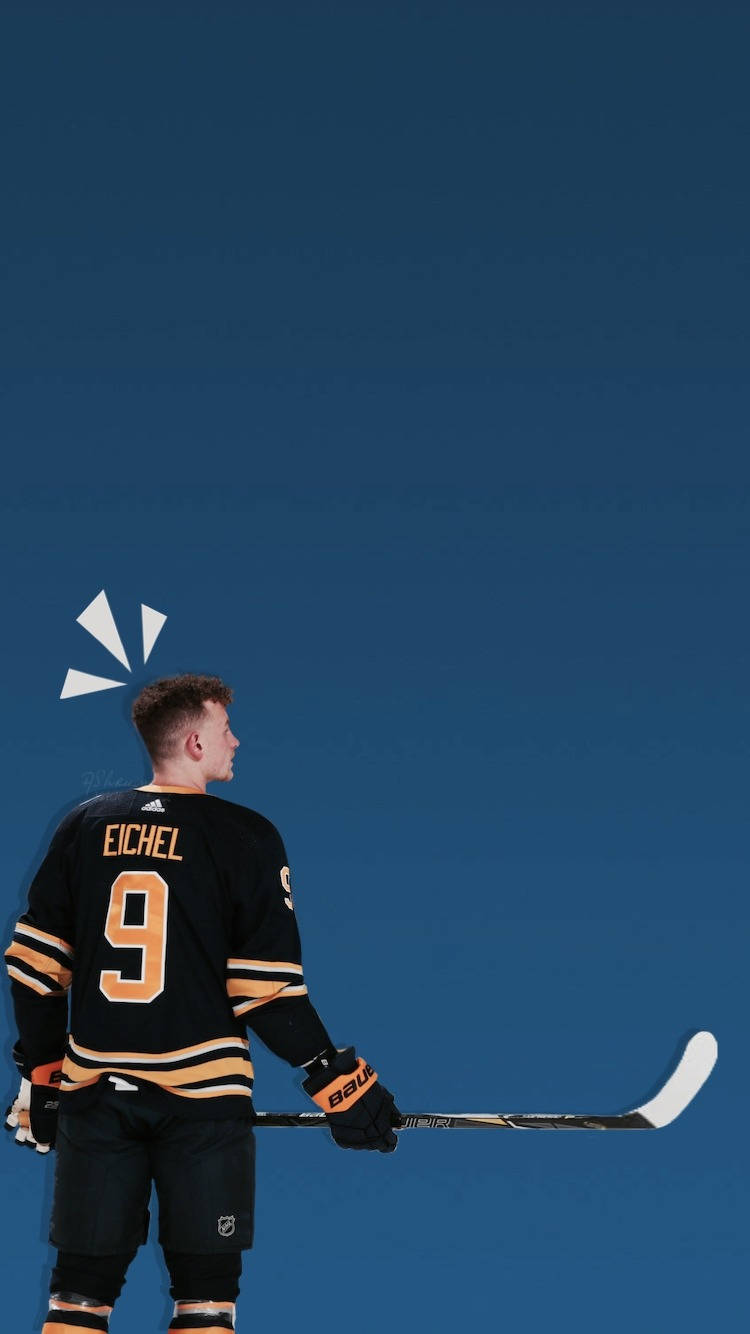 Fan-made Aesthetic Poster Of Nhl Star Jack Eichel Background