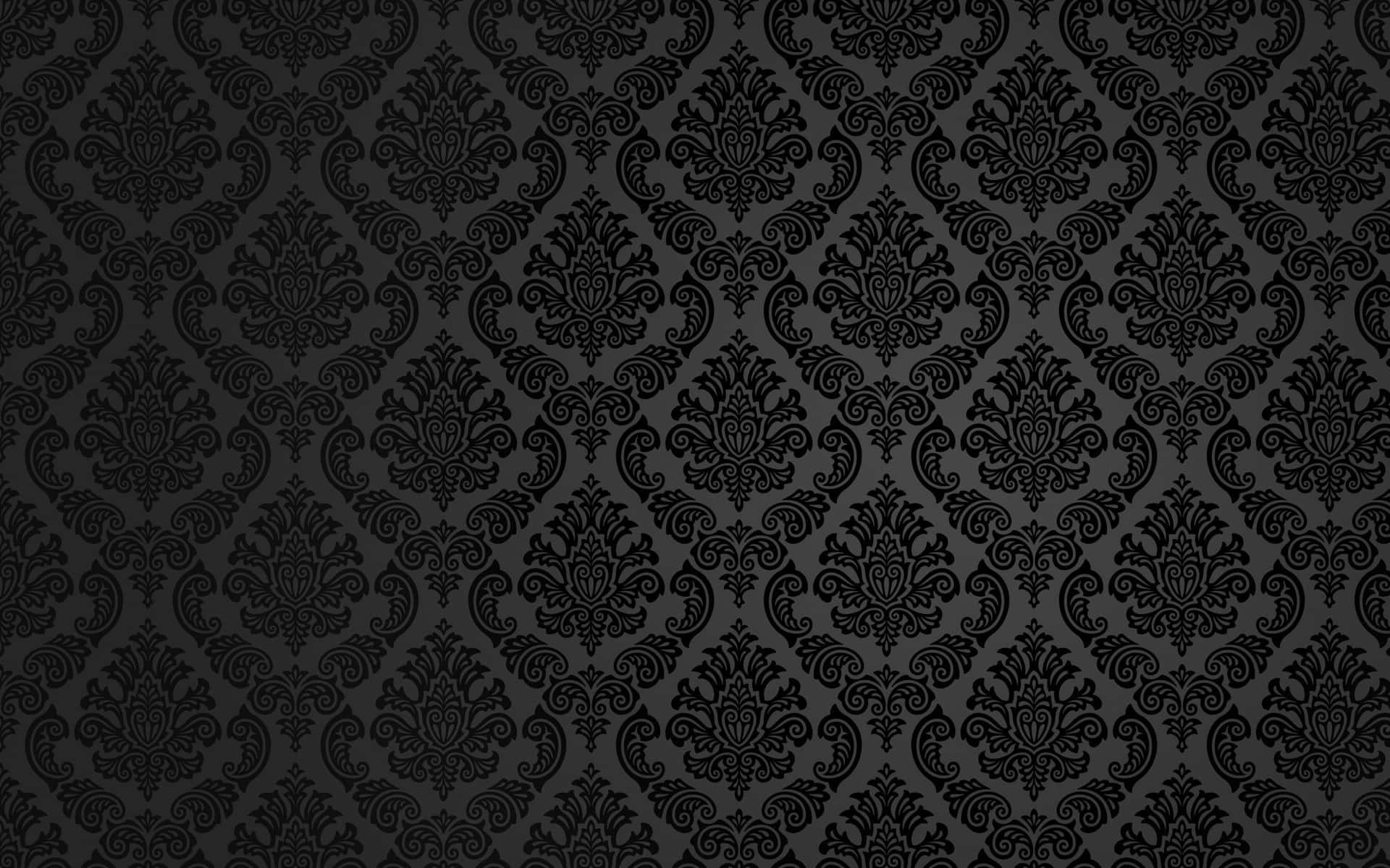 Fancy Black Damask Gothic Background