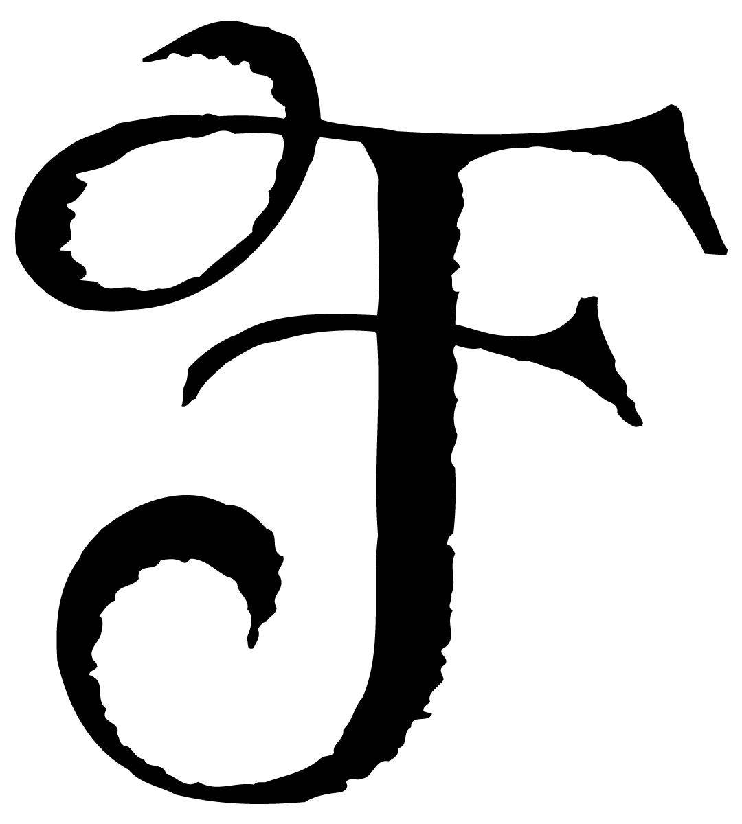 Fancy Calligraphy Letter F Background