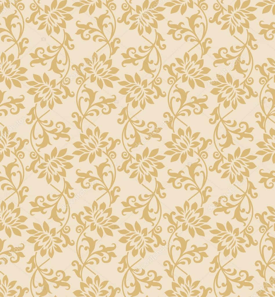 Fancy Gold Floral Pattern Background