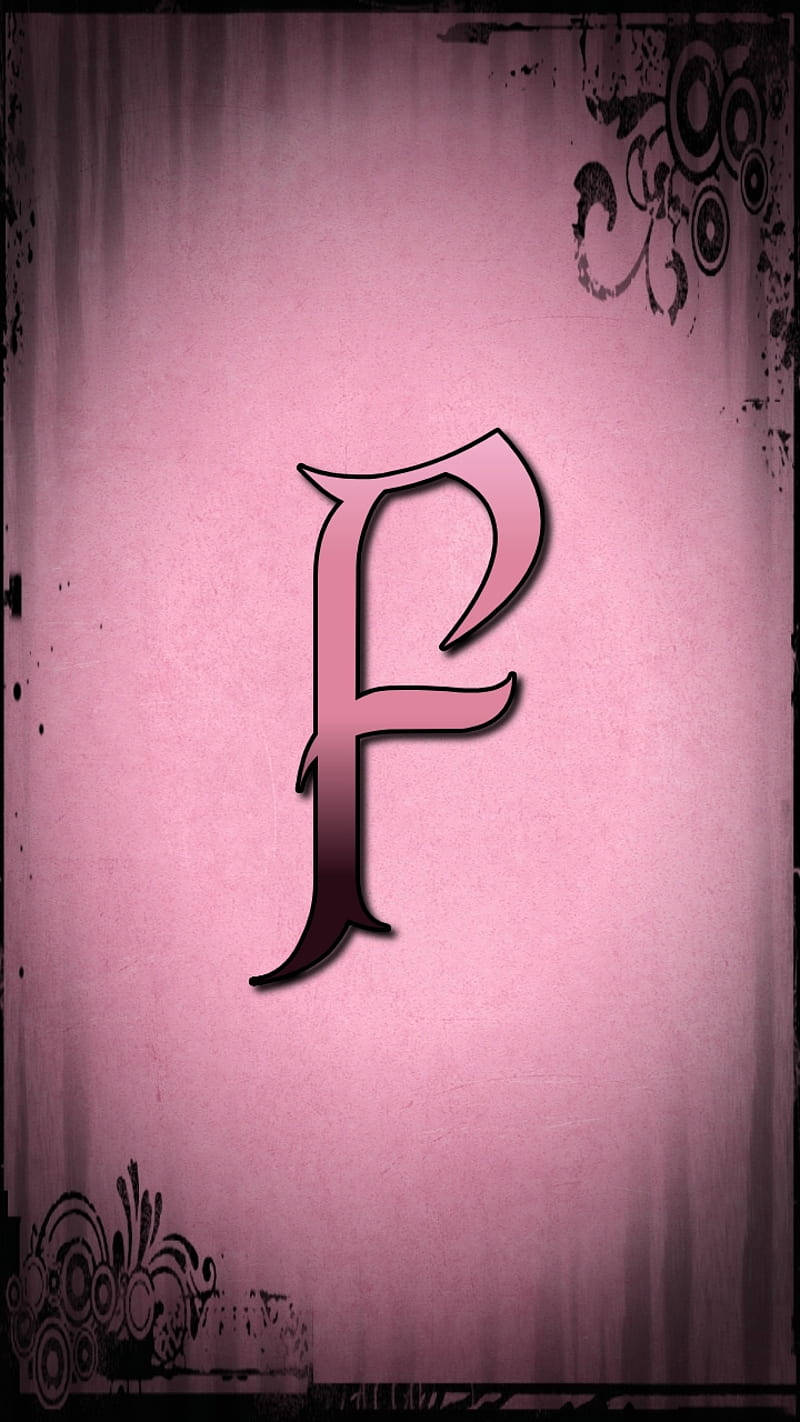 Fancy Pink Letter F Background