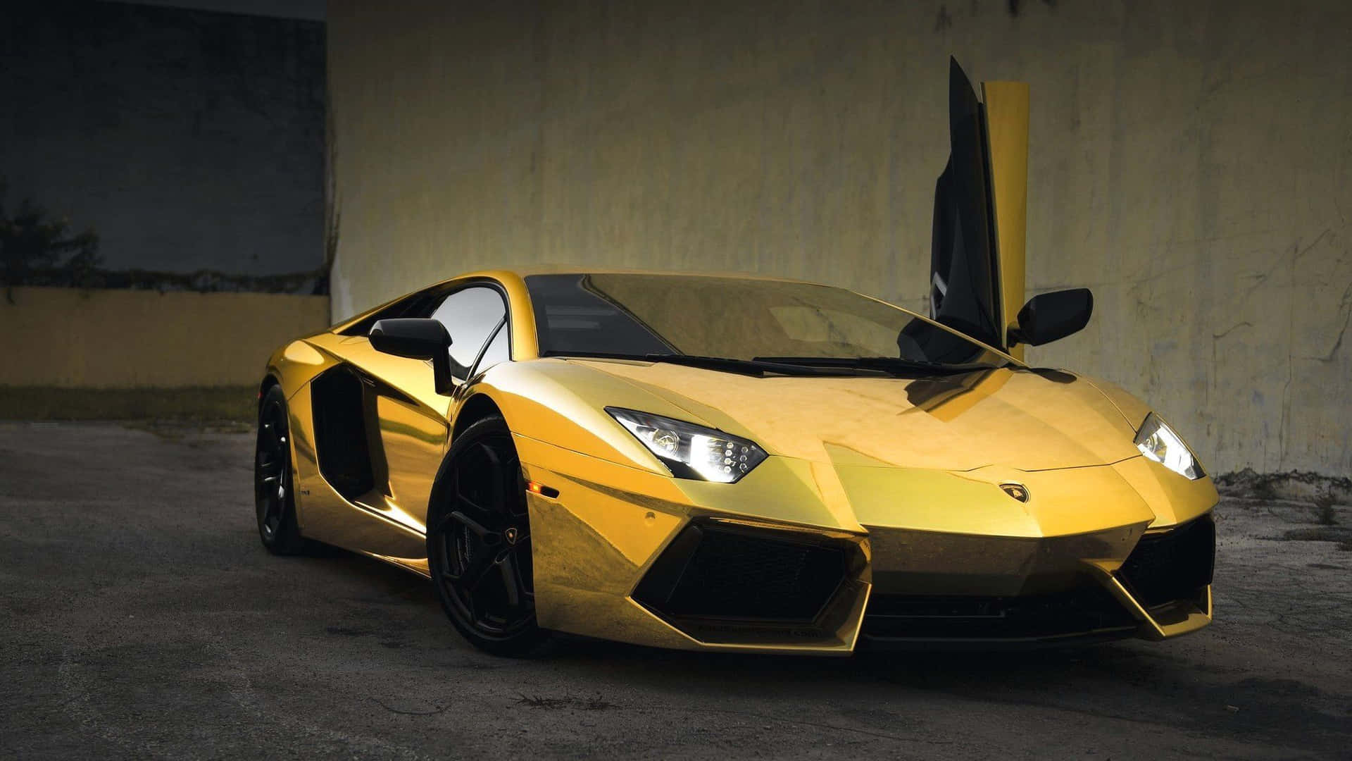 Fancy Sports Gold Cars Background