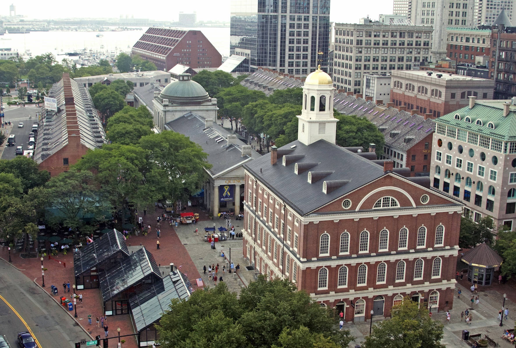 Faneuil Hall Drone Shot