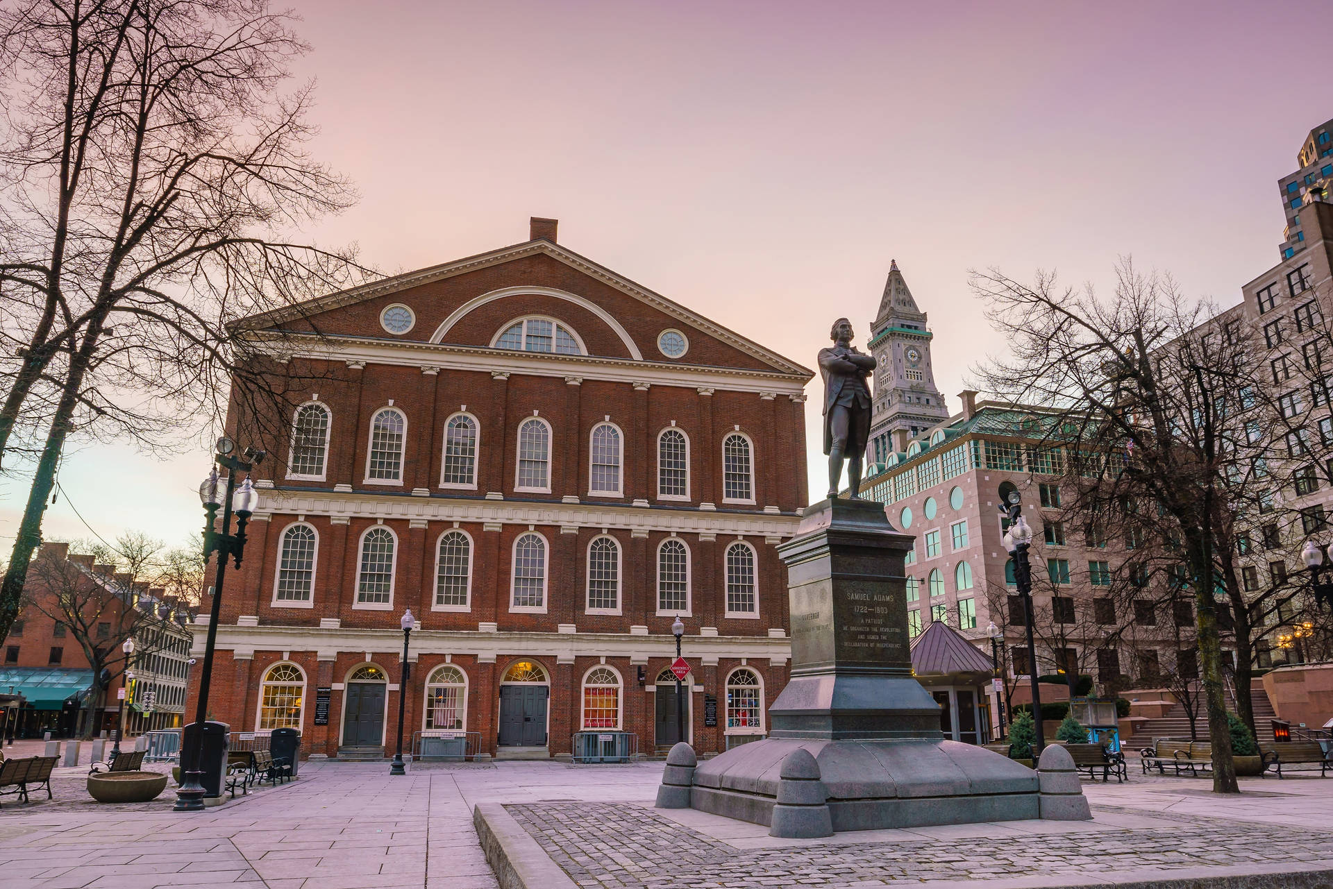 Faneuil Hall Pink Dusk Sky