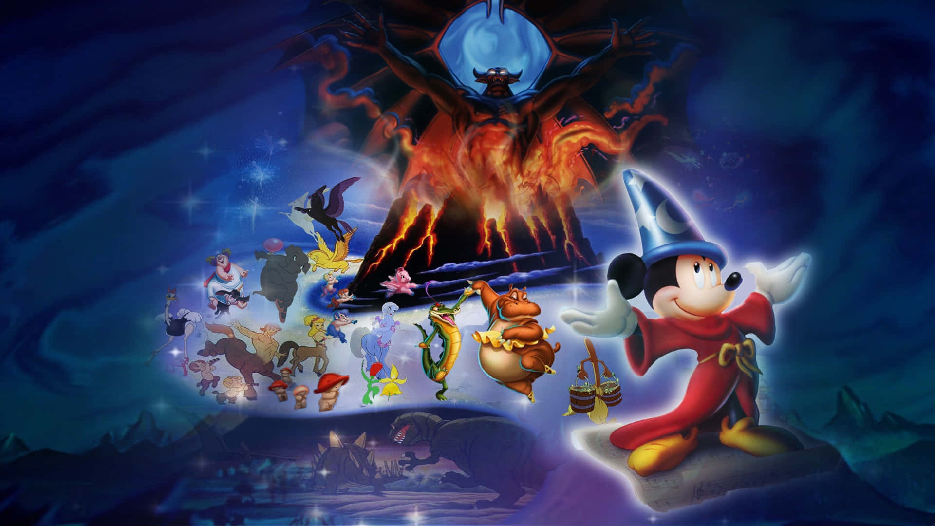 Fantasia Classic Animated Characters Background