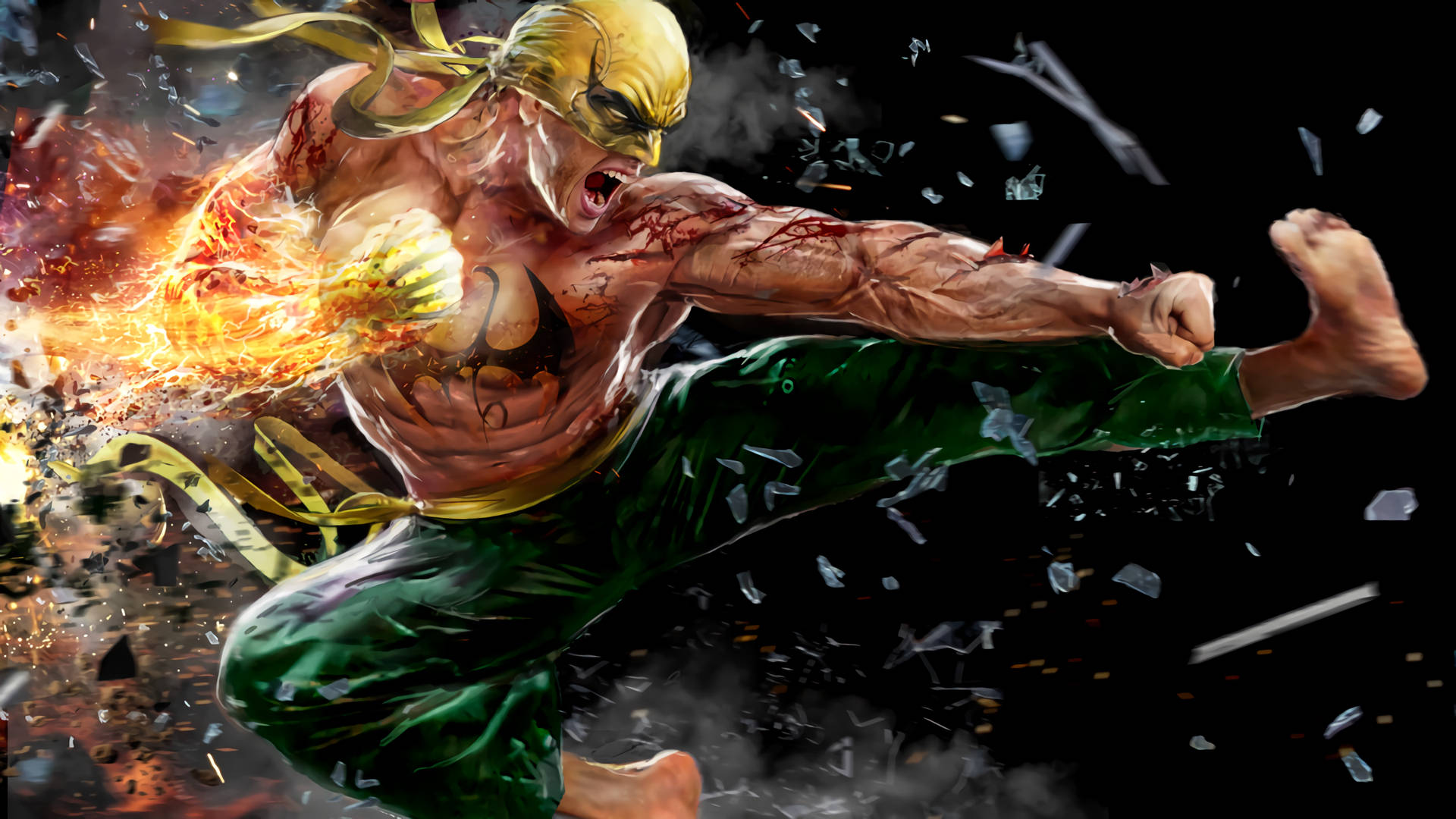 Fantastic Art Wounded Iron Fist Background