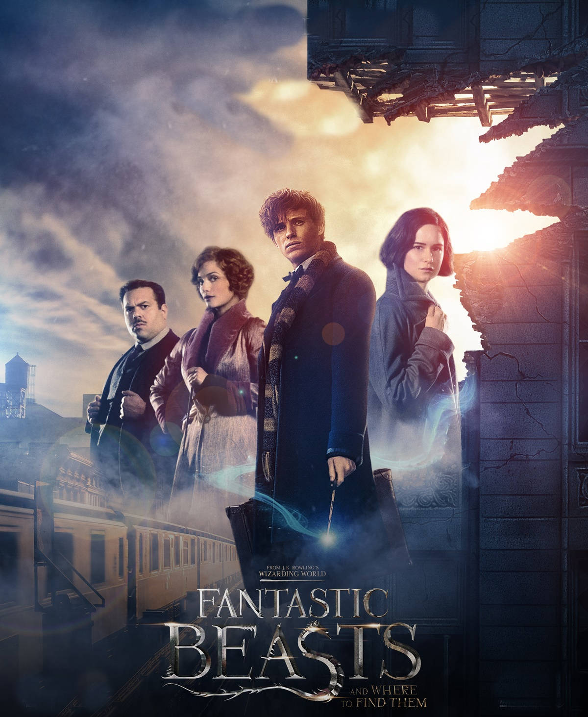 Fantastic Beasts And Where To Find Them Damaged Building Poster Background