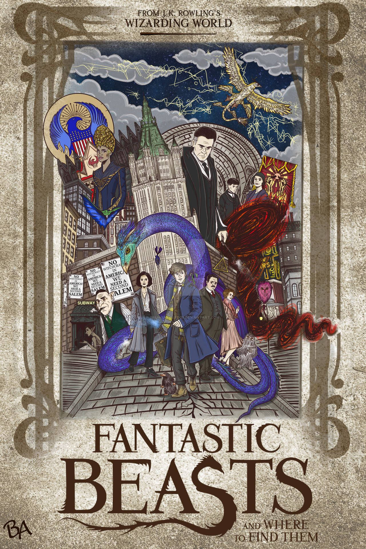 Fantastic Beasts And Where To Find Them Drawing Fanart