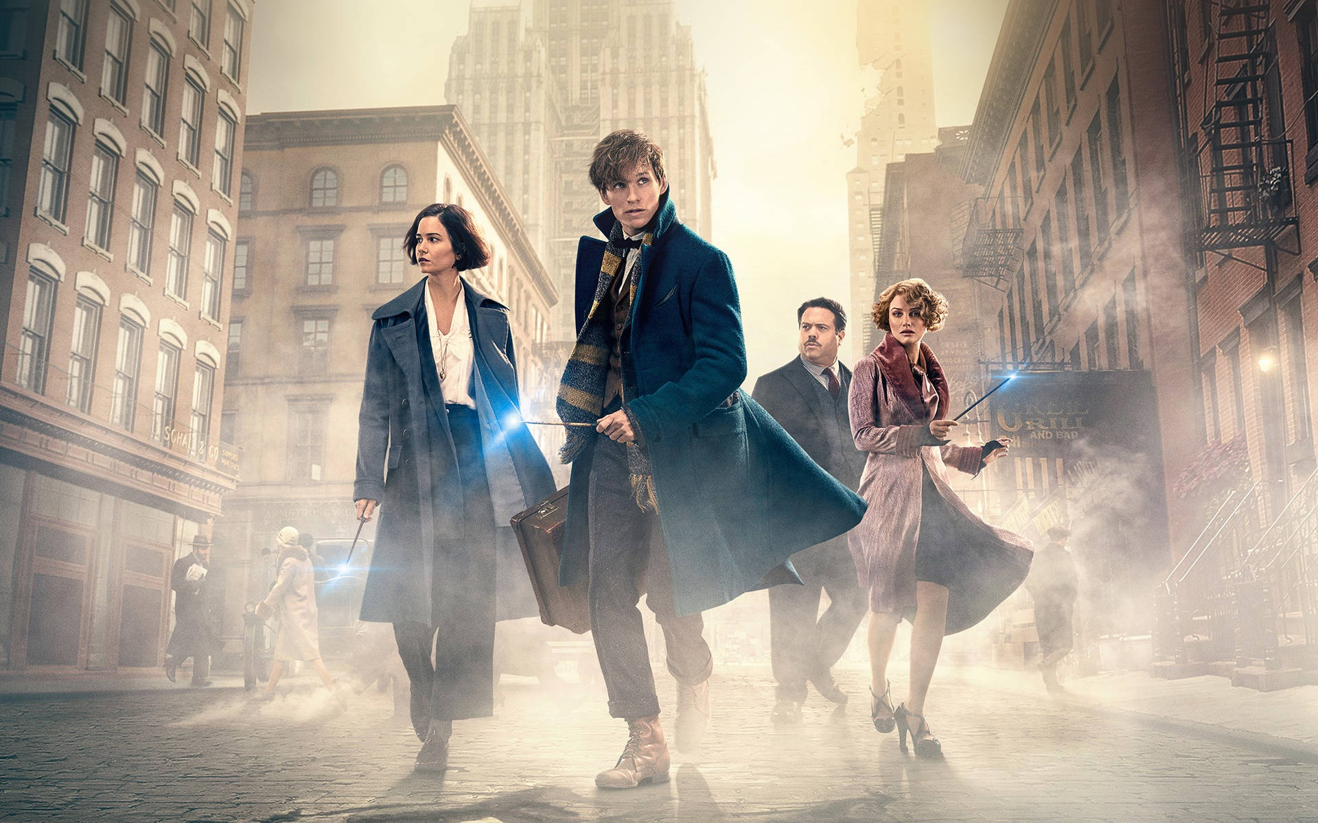 Fantastic Beasts And Where To Find Them Drawing Their Wands Background